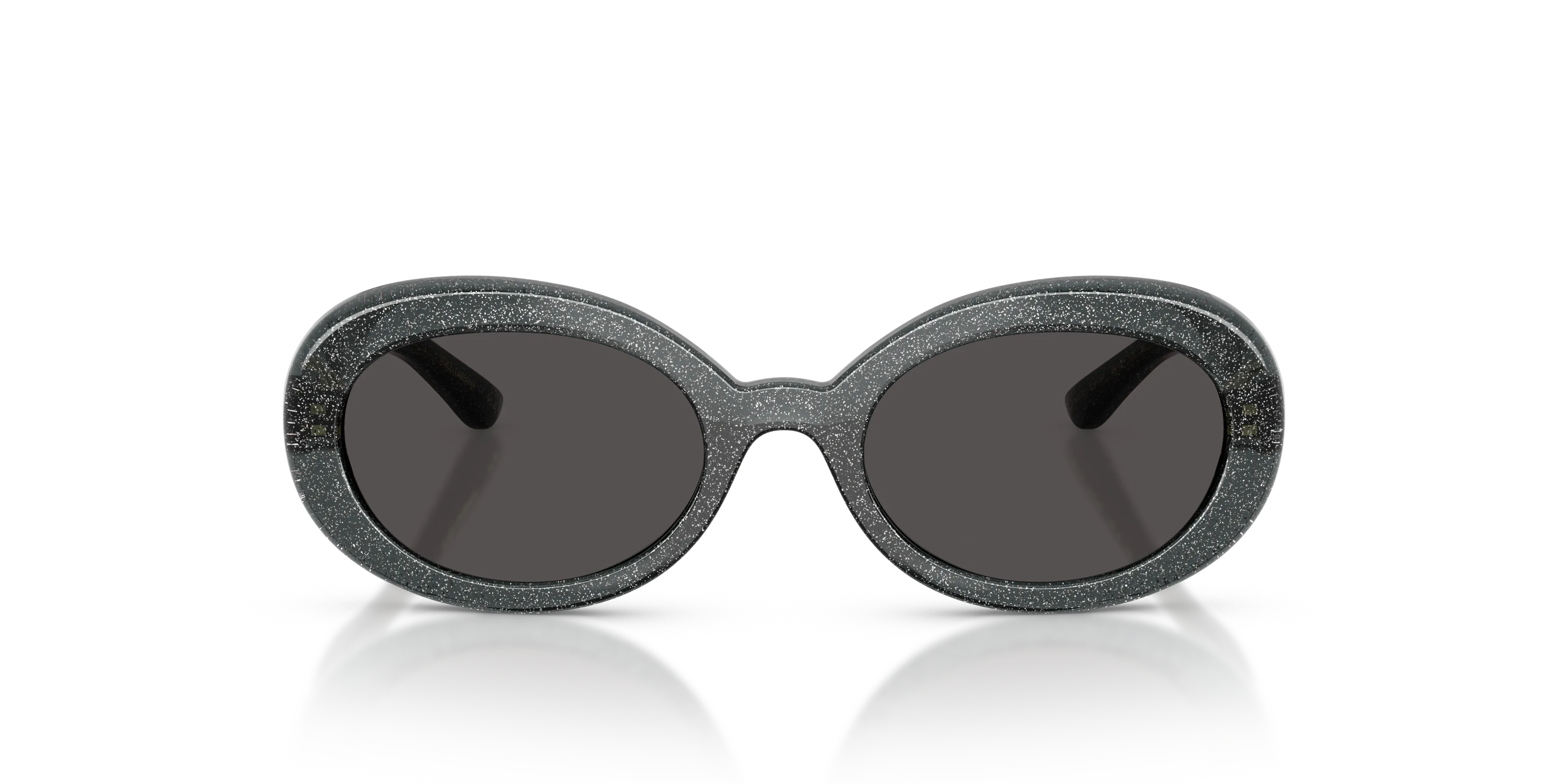 Dolce & Gabbana DX6007U 324187 Occhiali da sole Iniettato Nero Grigio Rotonda Normale - immagine 3