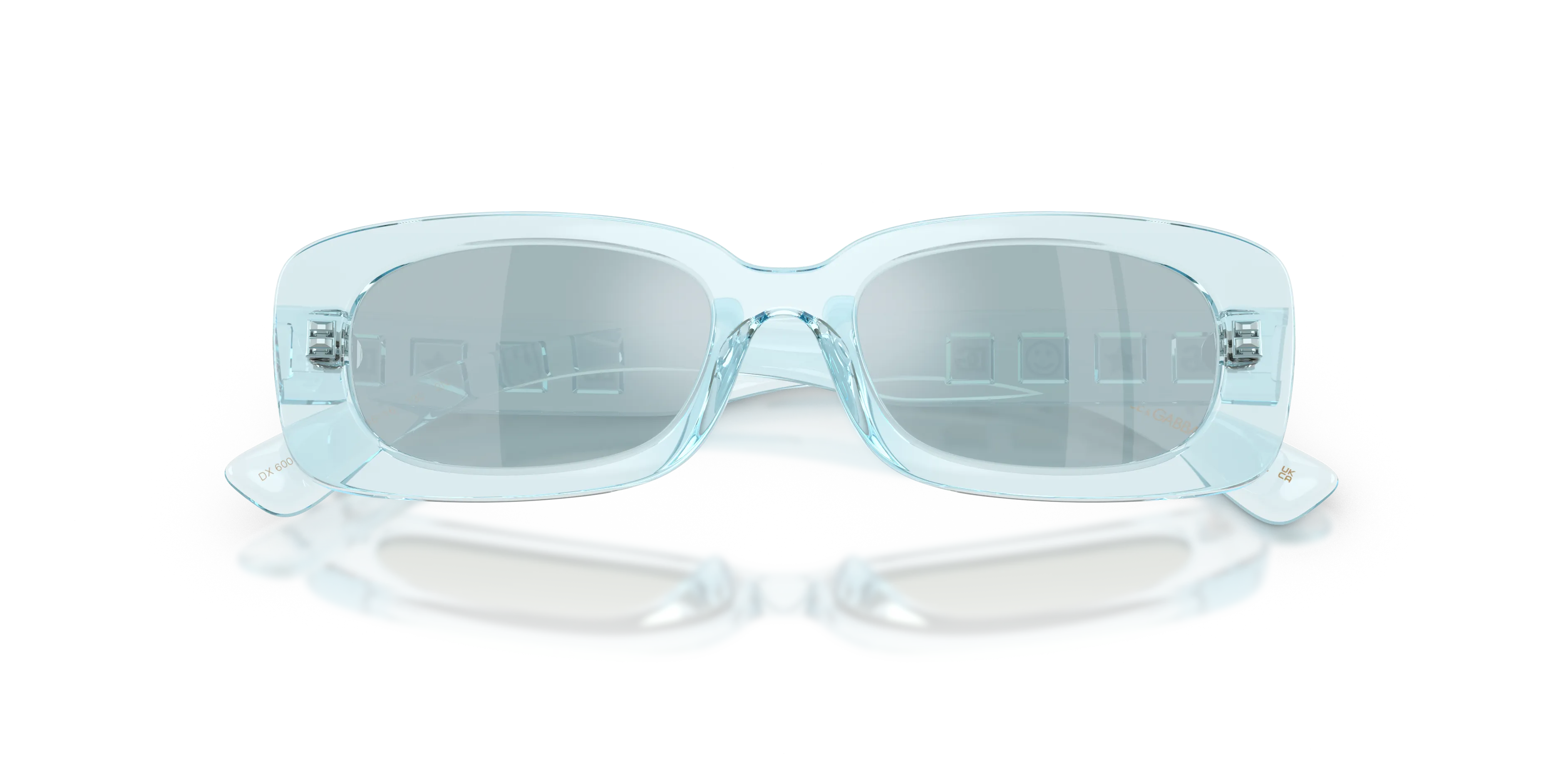 Dolce & Gabbana DX6006U 33466J Occhiali da sole Iniettato Blu Blu Squadrata Specchiate - immagine 2