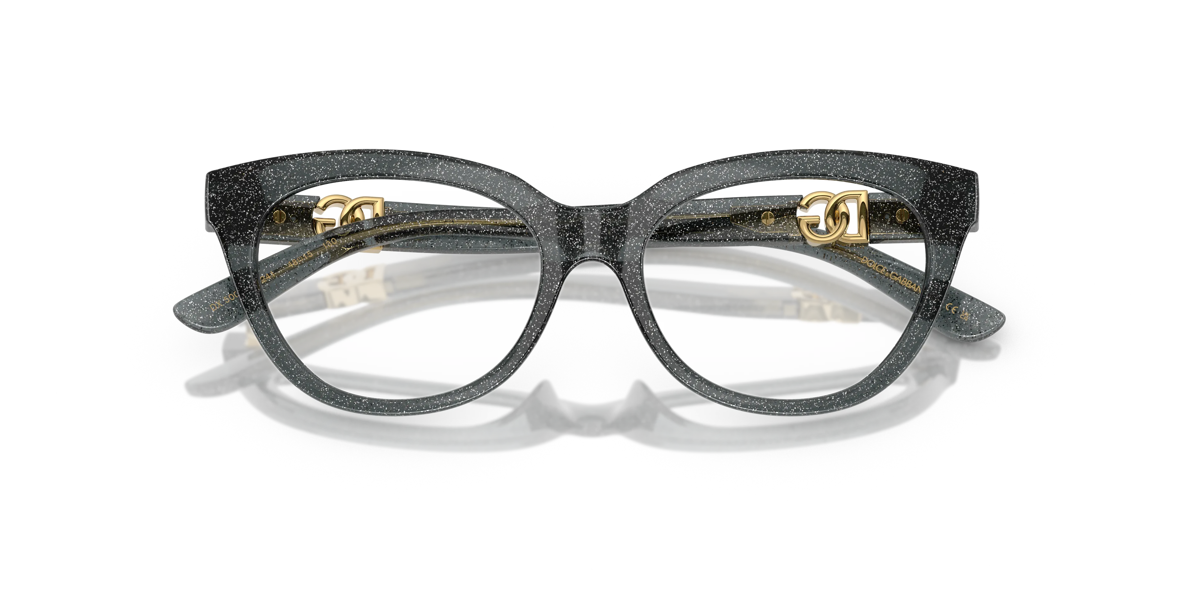 Dolce & Gabbana DX5005U 3241 Montature da vista Iniettato Nero Farfalla Normale - immagine 2