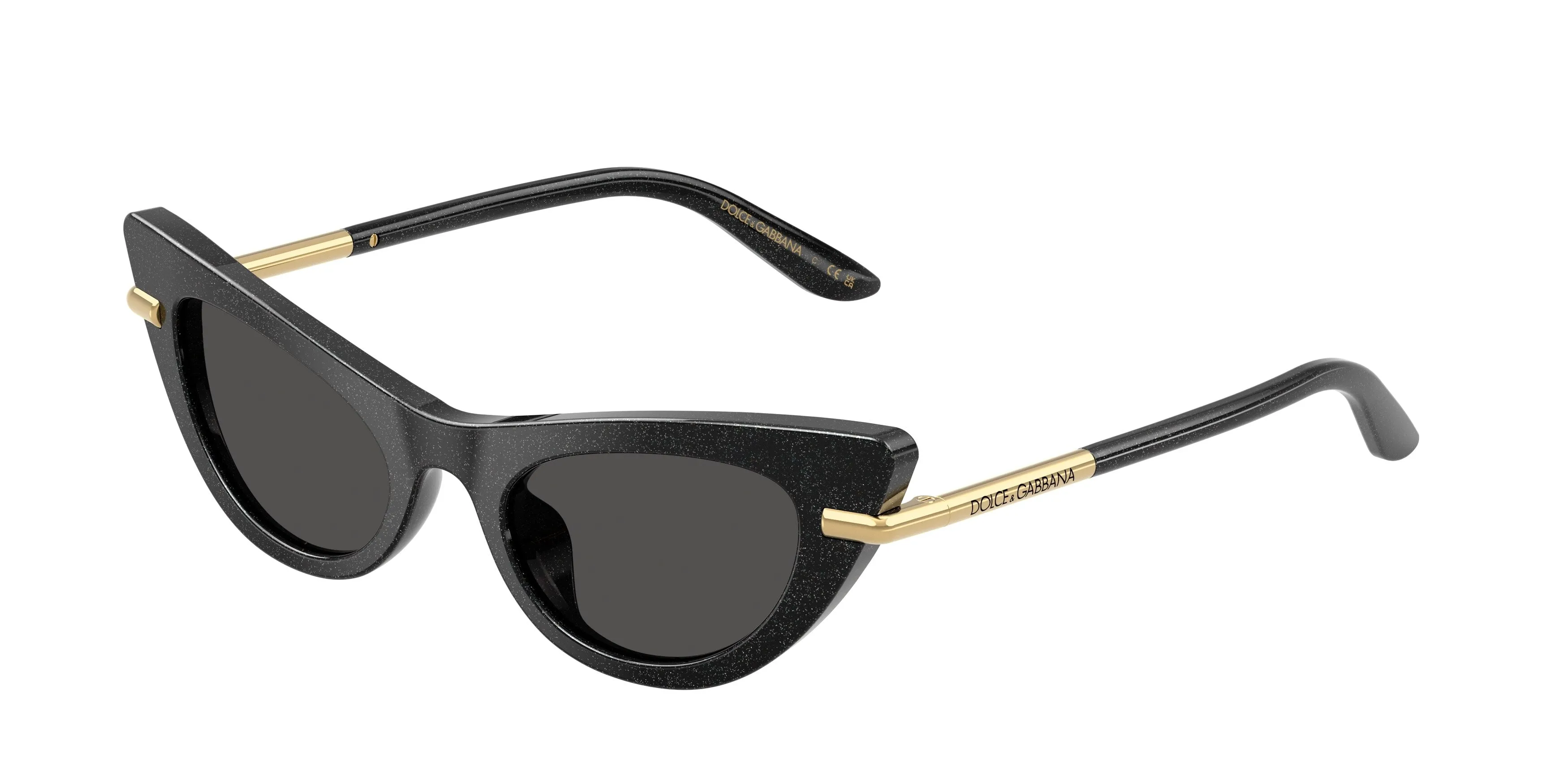 Dolce & Gabbana DX4008 324187 Occhiali da sole Acetato Nero Grigio Cat Eye Normale - immagine 1