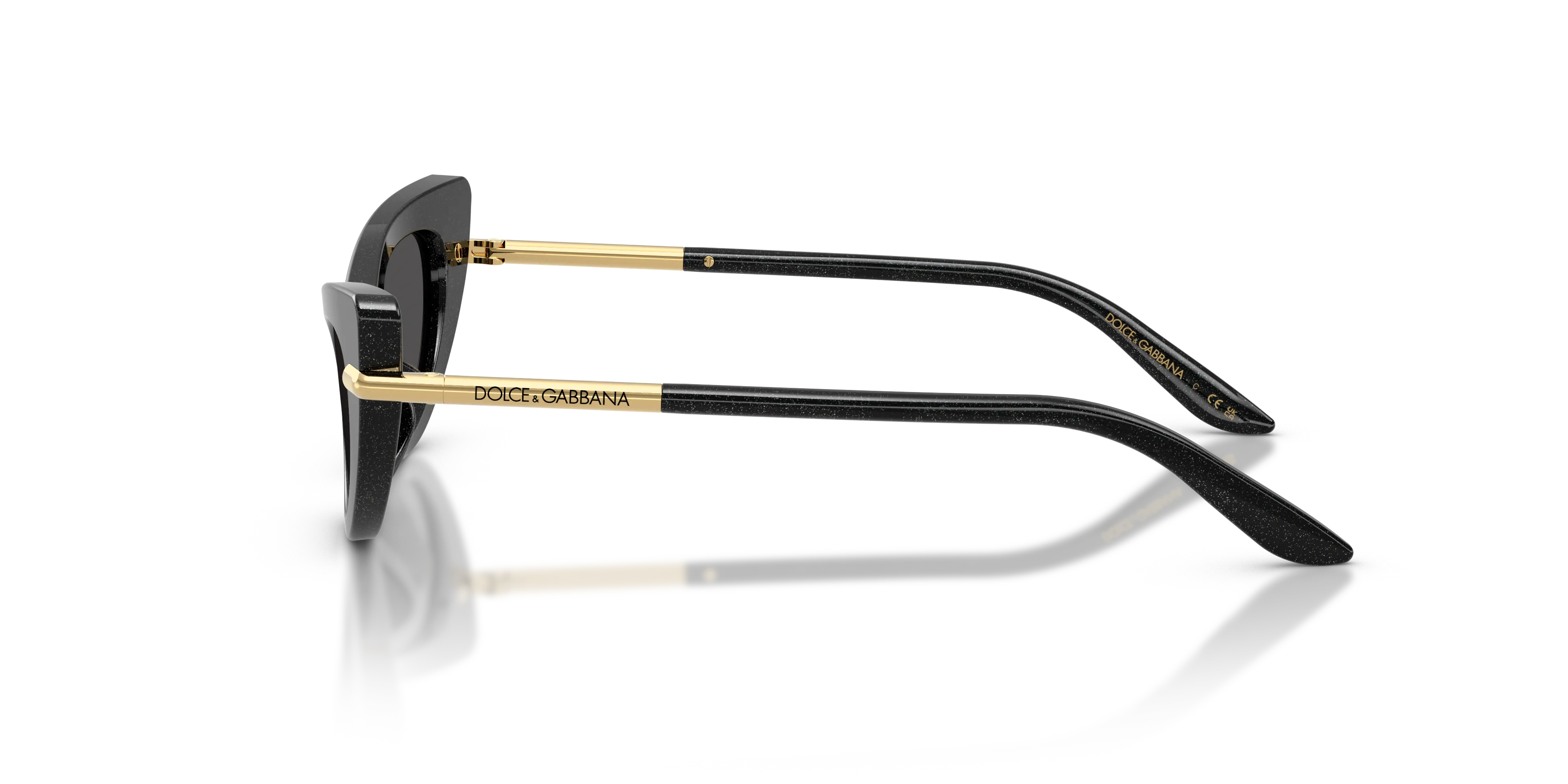Dolce & Gabbana DX4008 324187 Occhiali da sole Acetato Nero Grigio Cat Eye Normale - immagine 4
