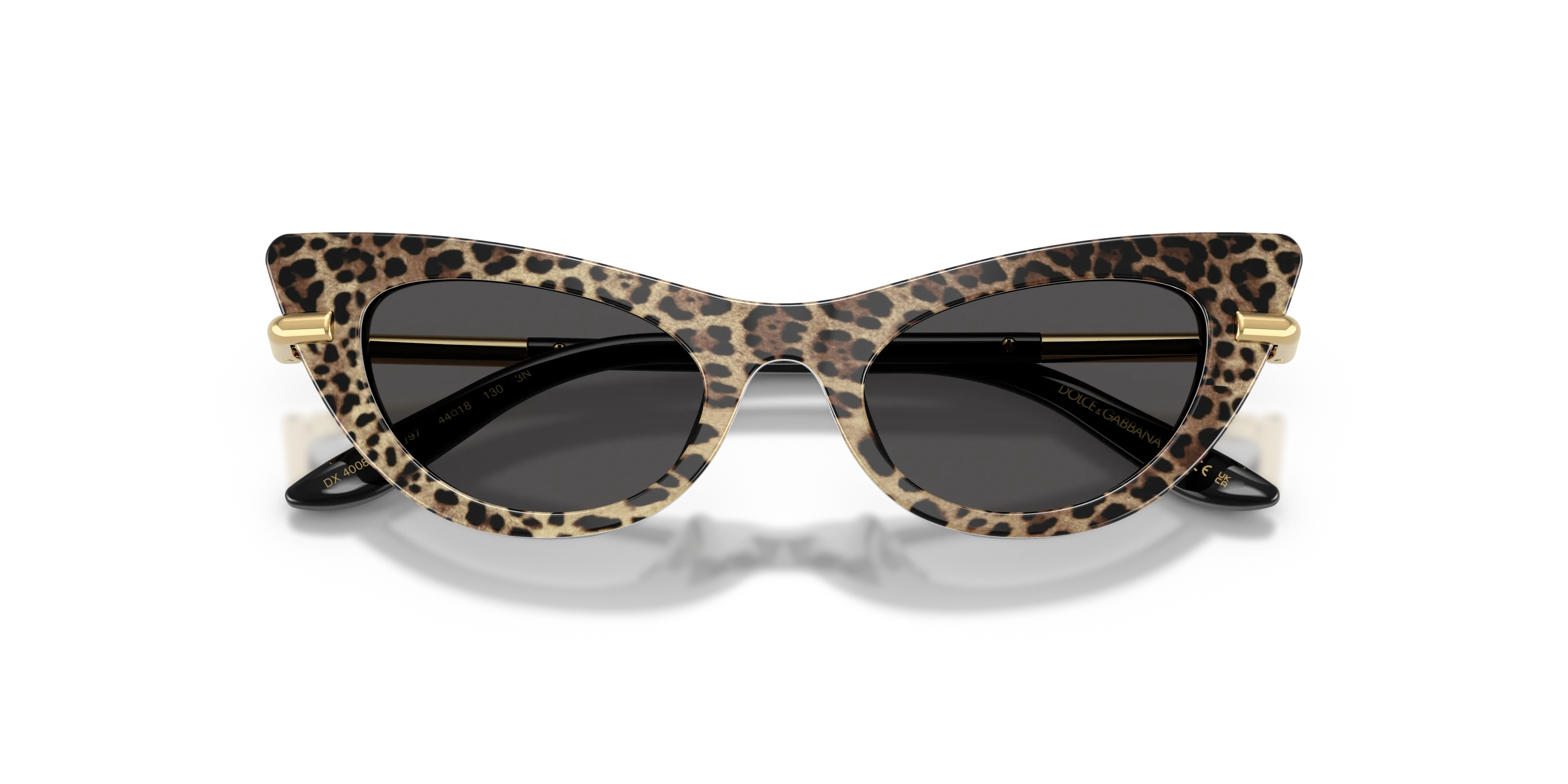 Dolce & Gabbana DX4008 316397 Occhiali da sole Acetato Marrone Grigio Cat Eye Normale - immagine 2