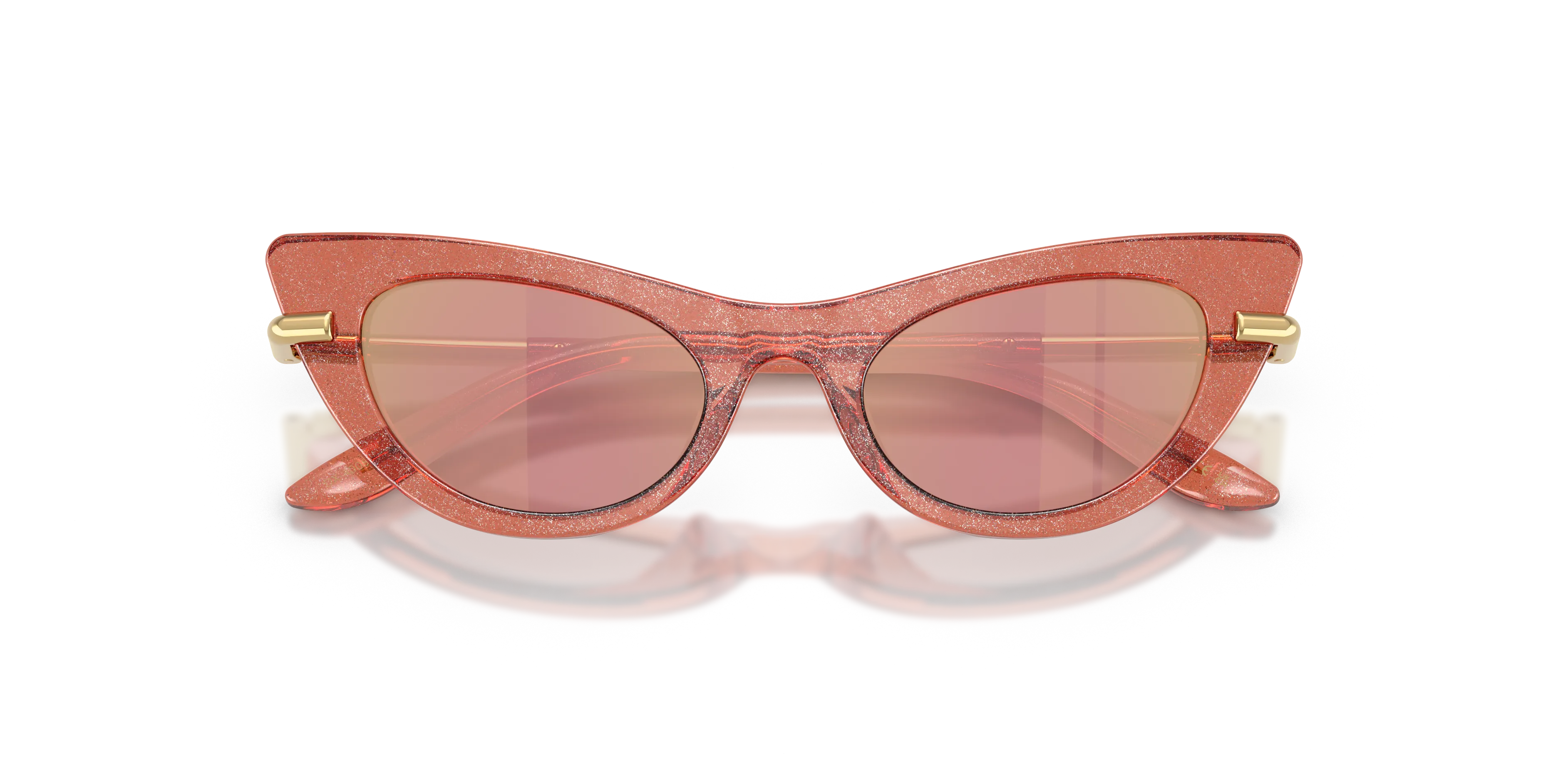 Dolce & Gabbana DX4008 3104/Z Occhiali da sole Acetato Rosa Rosa Cat Eye Specchiate - immagine 2
