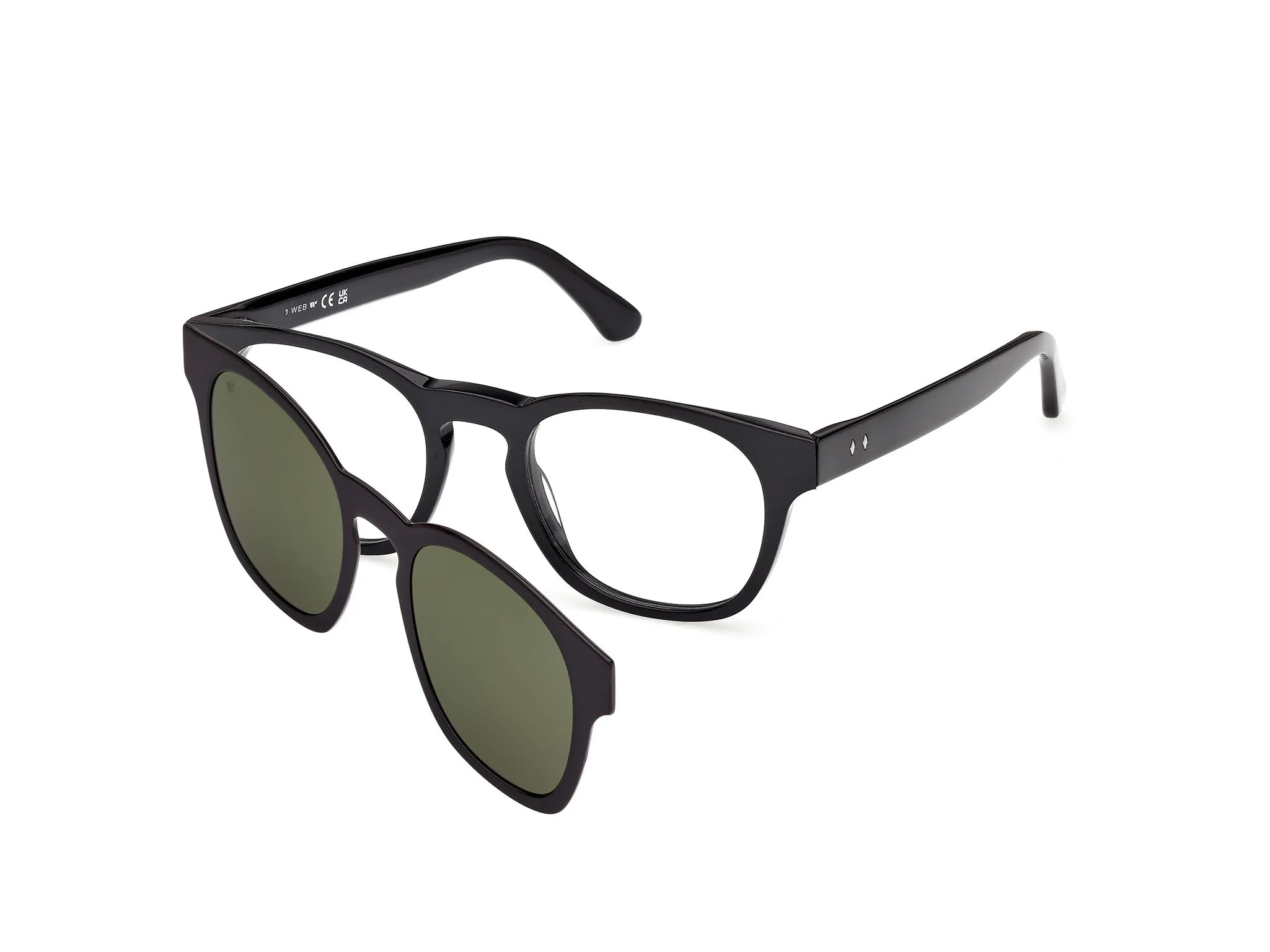 Web WE5468 001 Montature da vista Acetato Nero Rotonda Normale - immagine 1