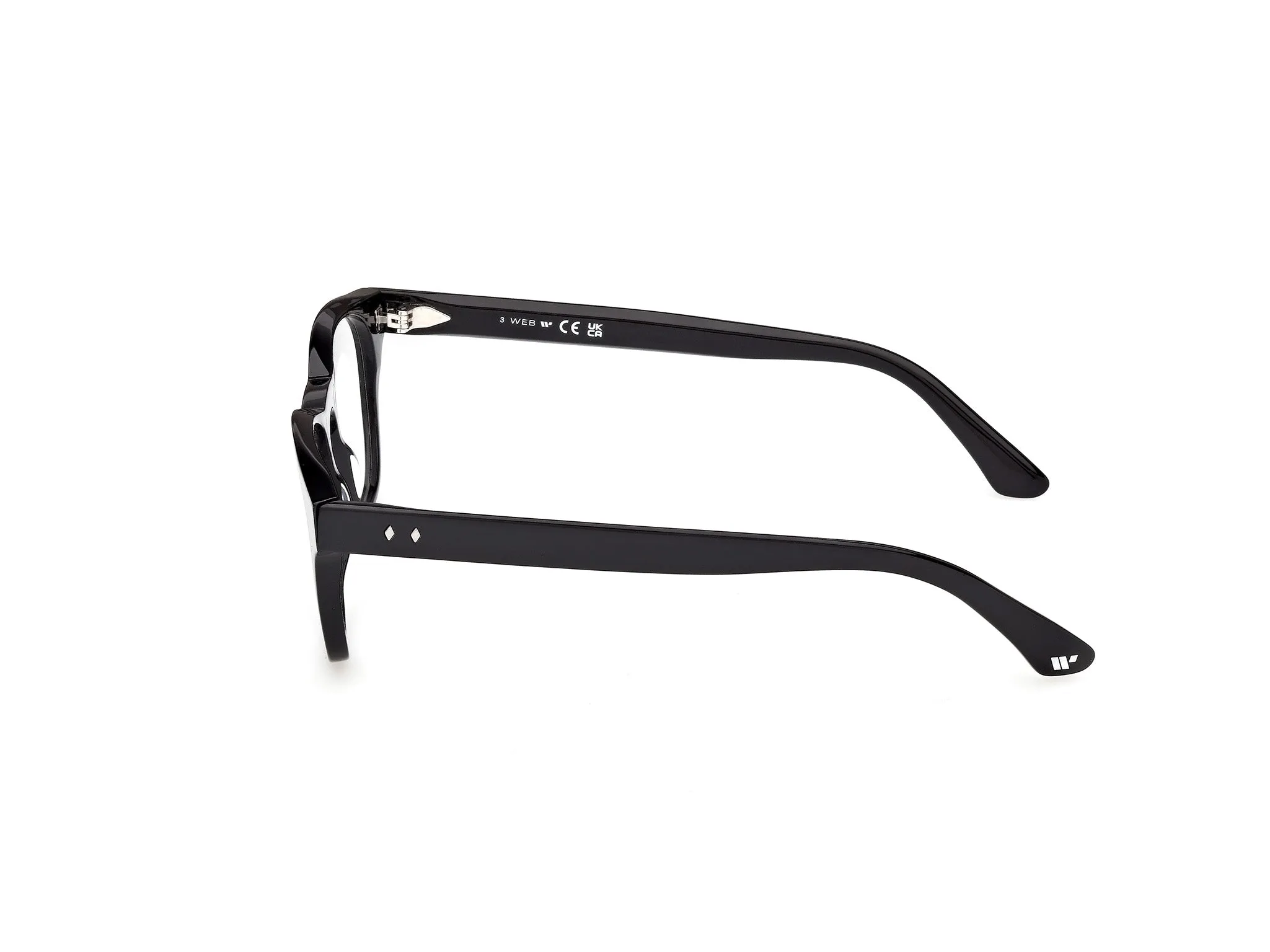 Web WE5468 001 Montature da vista Acetato Nero Rotonda Normale - immagine 3