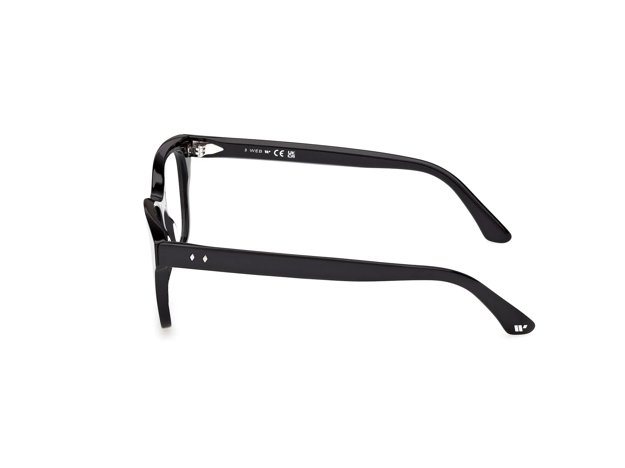 Web WE5467 001 Montature da vista Acetato Nero Squadrata Normale - immagine 3