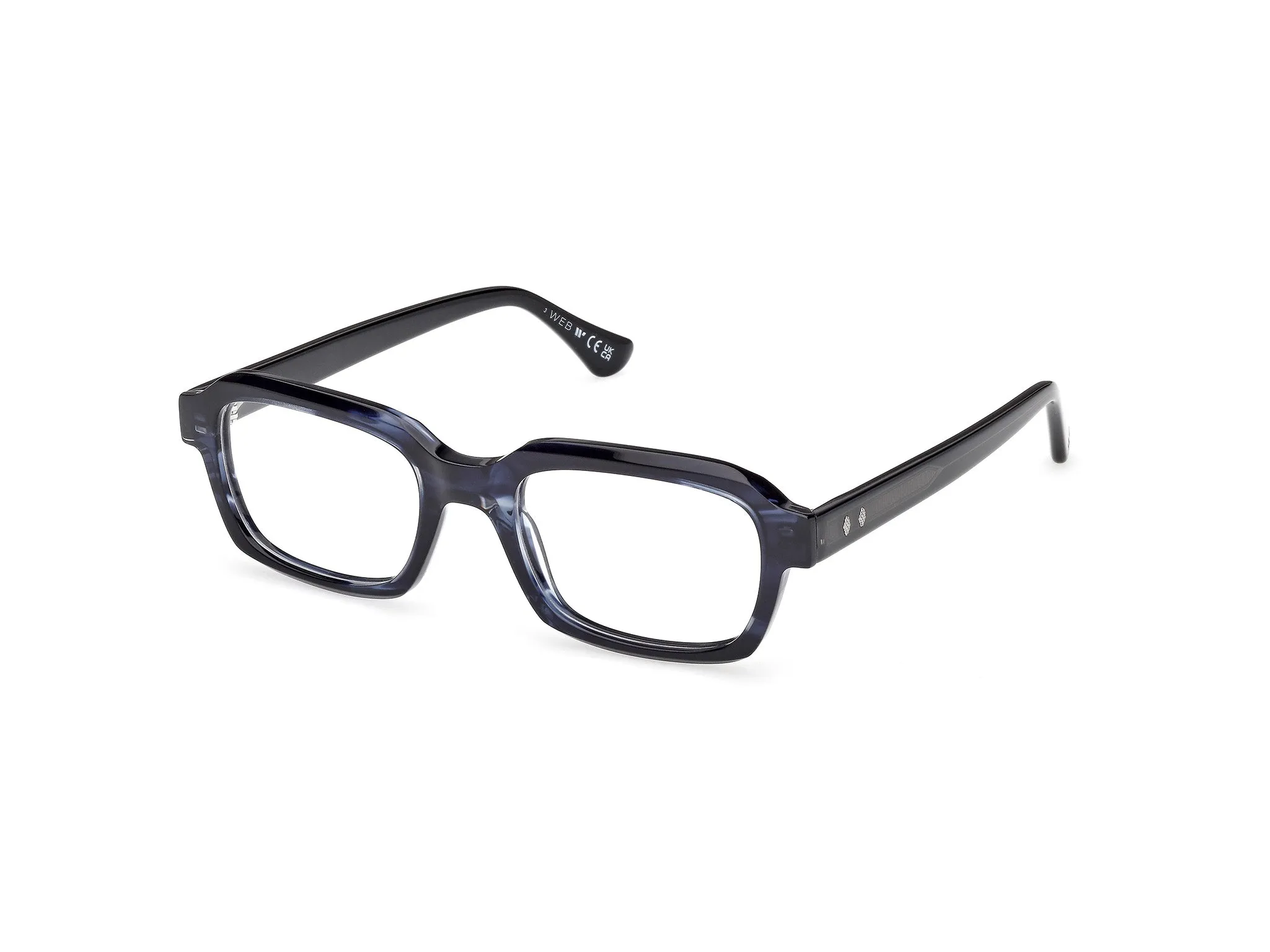 Web WE5466 092 Montature da vista Acetato Blu Squadrata Normale - immagine 1