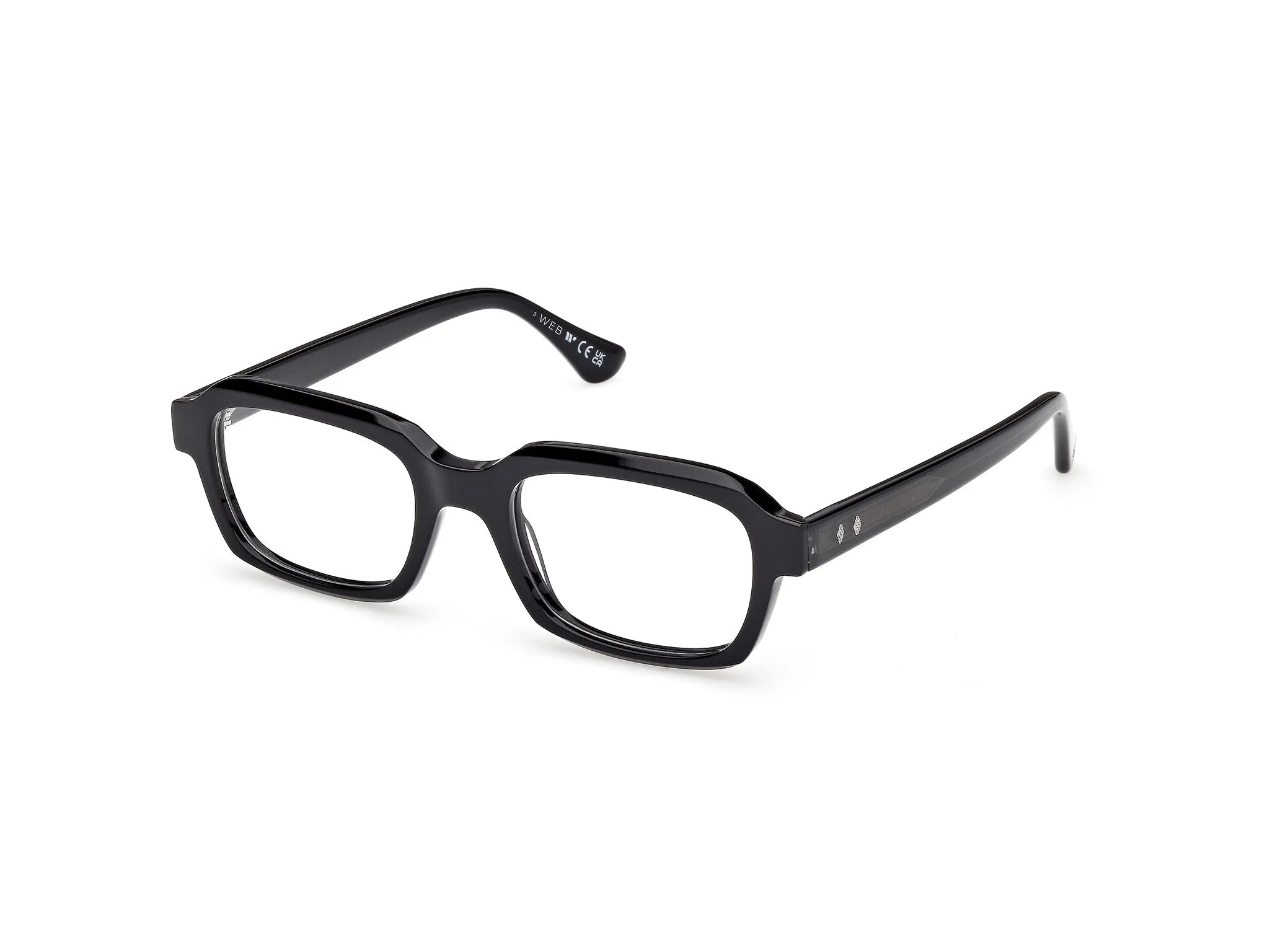 Web WE5466 001 Montature da vista Acetato Nero Squadrata Normale - immagine 1
