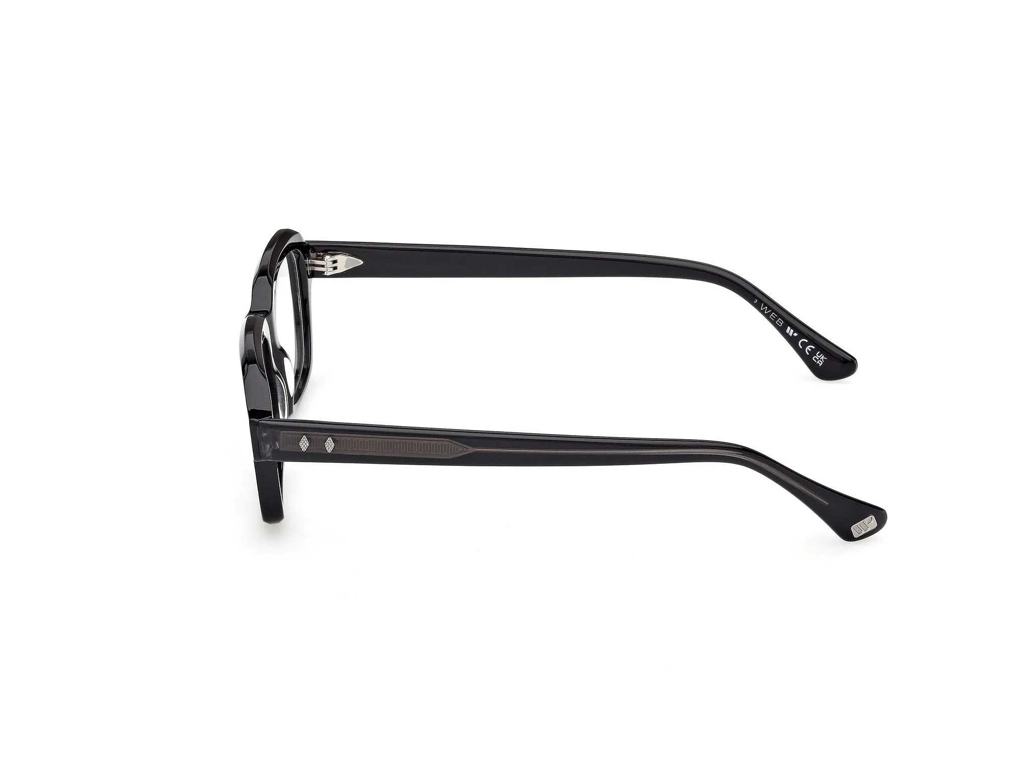 Web WE5466 001 Montature da vista Acetato Nero Squadrata Normale - immagine 3
