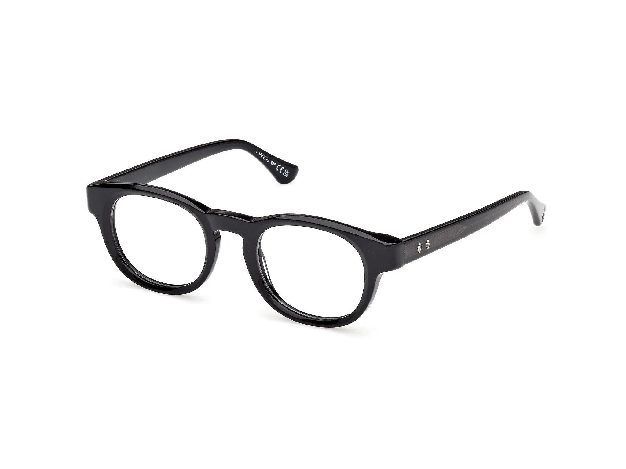 Web WE5465 001 Montature da vista Acetato Nero Rotonda Normale - immagine 1