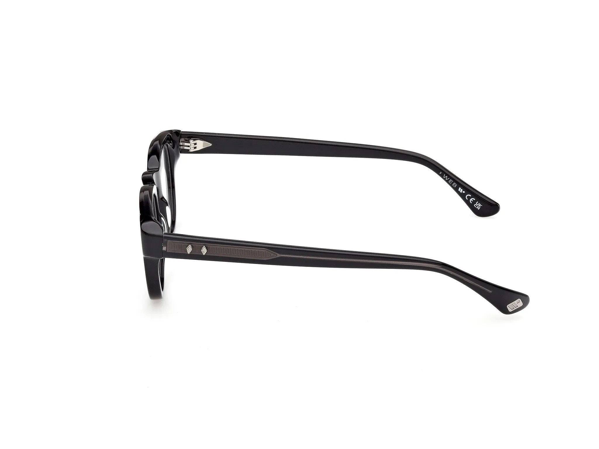 Web WE5465 001 Montature da vista Acetato Nero Rotonda Normale - immagine 3