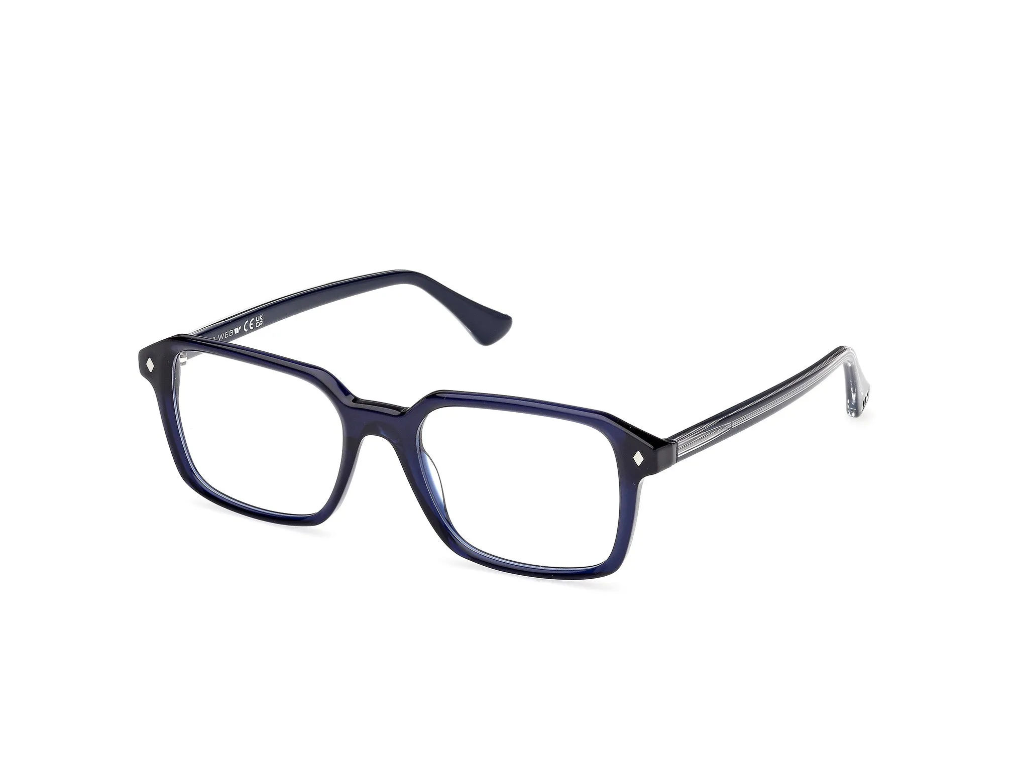 Web WE5463 092 Montature da vista Acetato Blu Squadrata Normale - immagine 1