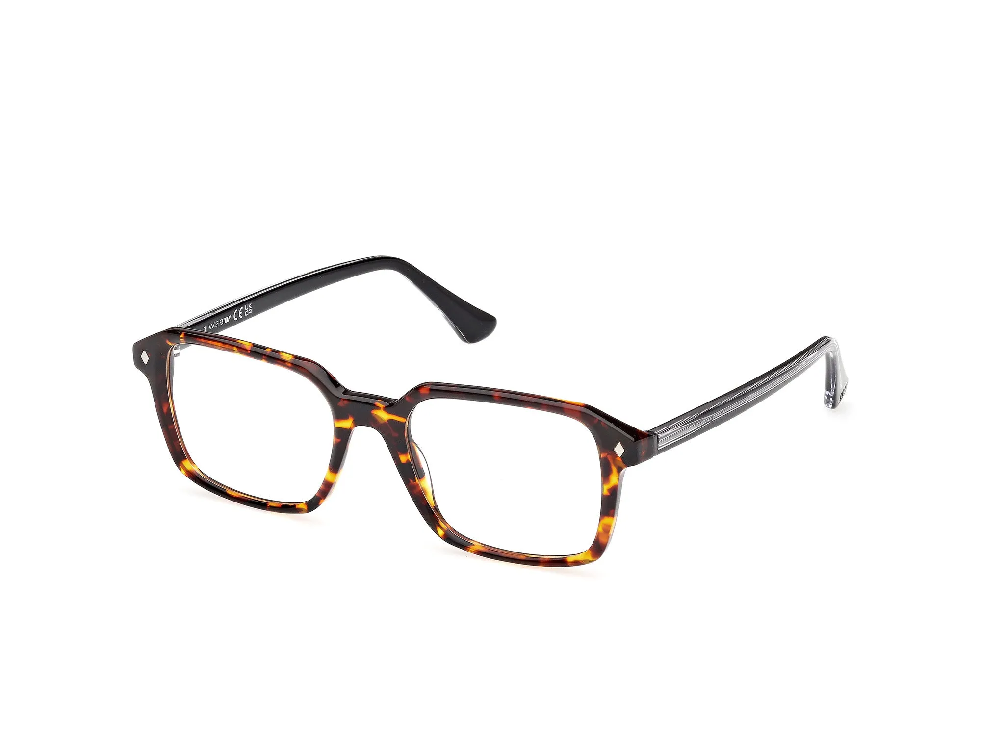 Web WE5463 056 Montature da vista Acetato Havana Squadrata Normale - immagine 1