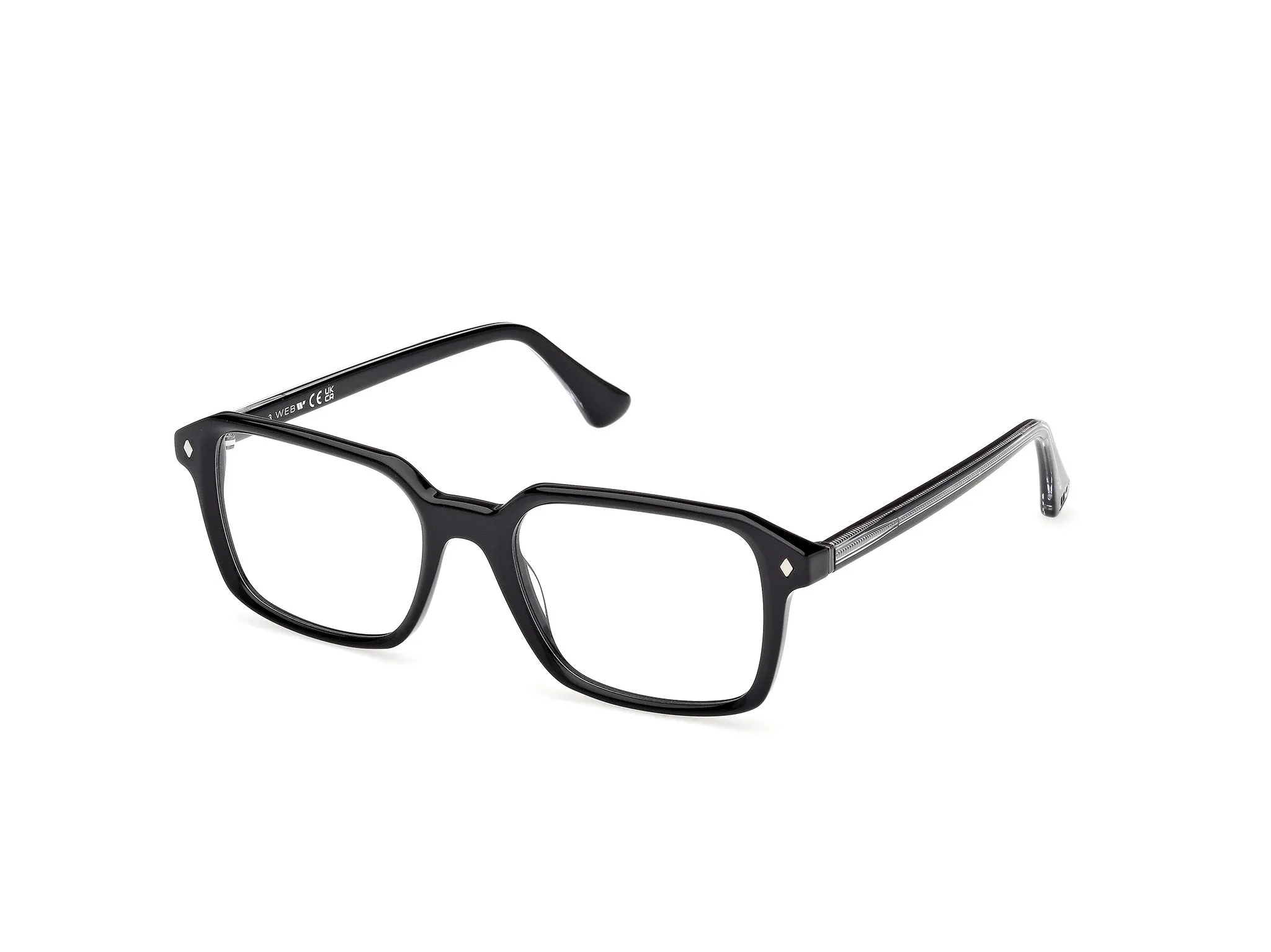 Web WE5463 005 Montature da vista Acetato Nero Squadrata Normale - immagine 1