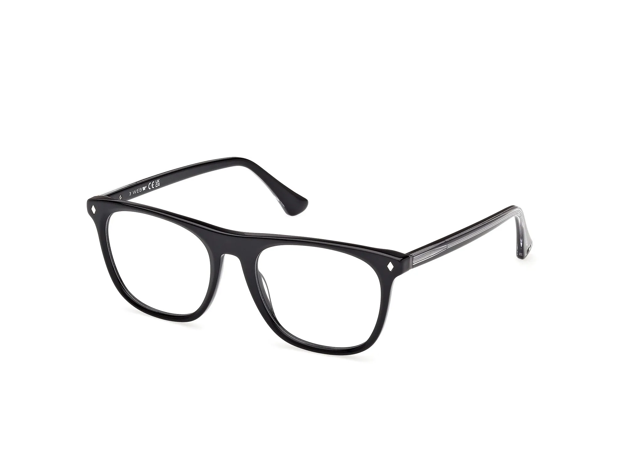 Web WE5462 005 Montature da vista Acetato Nero Squadrata Normale - immagine 1