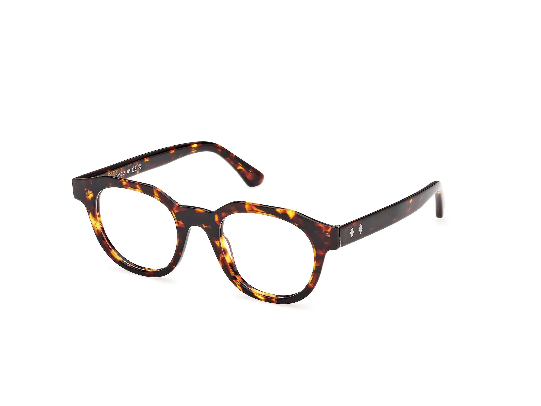 Web WE5461 055 Montature da vista Acetato Havana Rotonda Normale - immagine 1