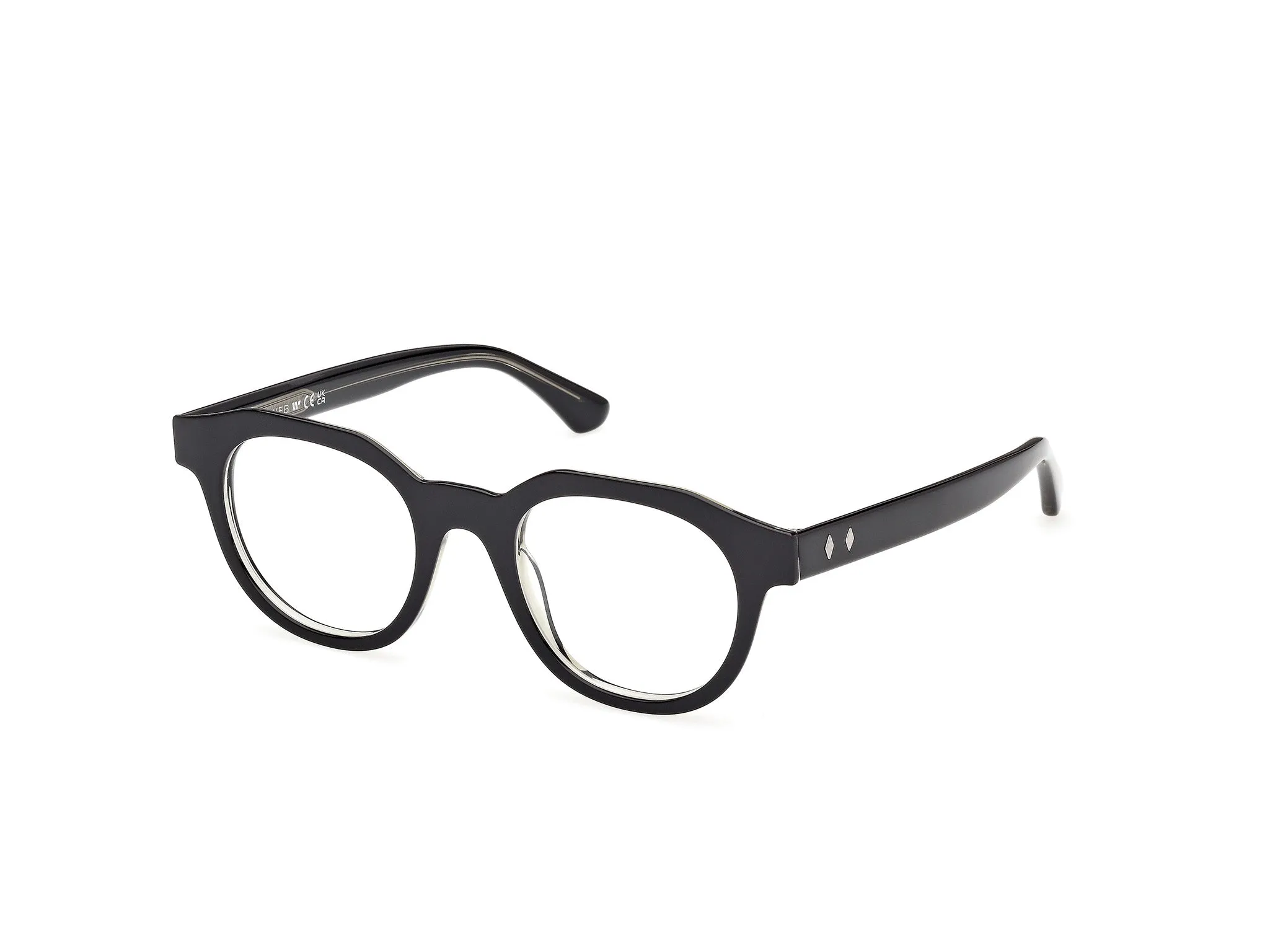 Web WE5461 005 Montature da vista Acetato Nero Rotonda Normale - immagine 1