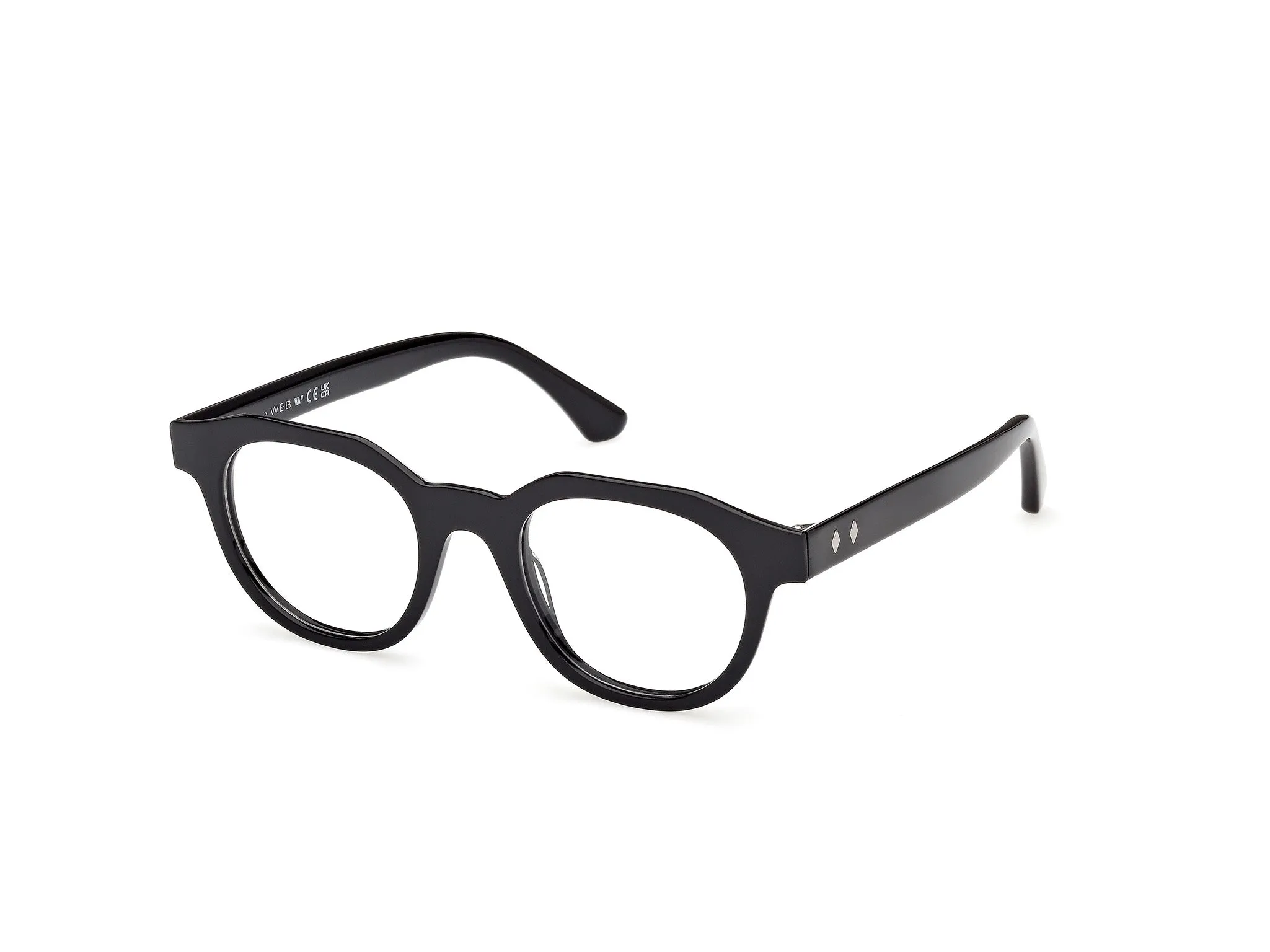 Web WE5461 001 Montature da vista Acetato Nero Rotonda Normale - immagine 1