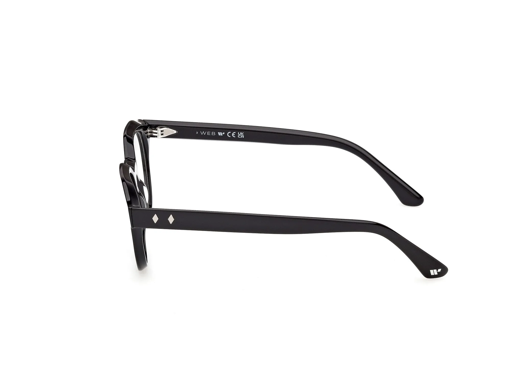 Web WE5461 001 Montature da vista Acetato Nero Rotonda Normale - immagine 3