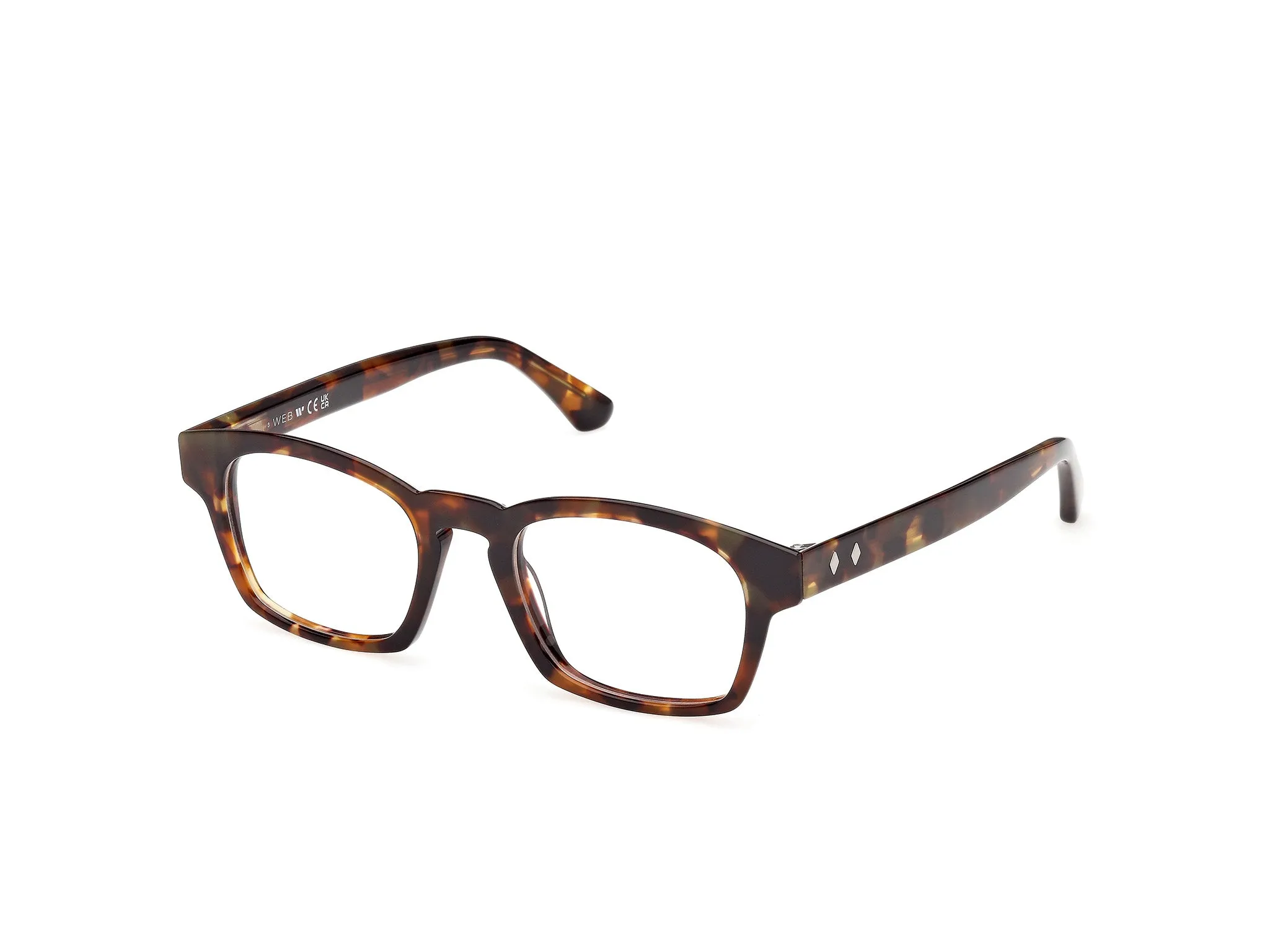 Web WE5460 052 Montature da vista Acetato Havana Squadrata Normale - immagine 1
