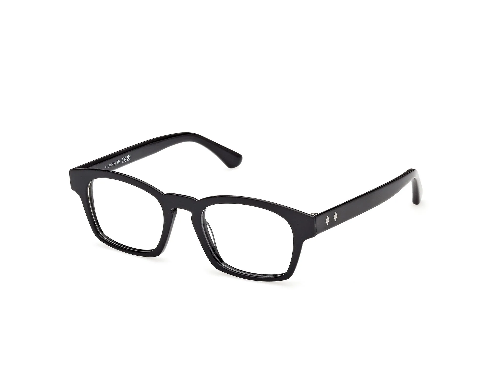 Web WE5460 001 Montature da vista Acetato Nero Squadrata Normale - immagine 1