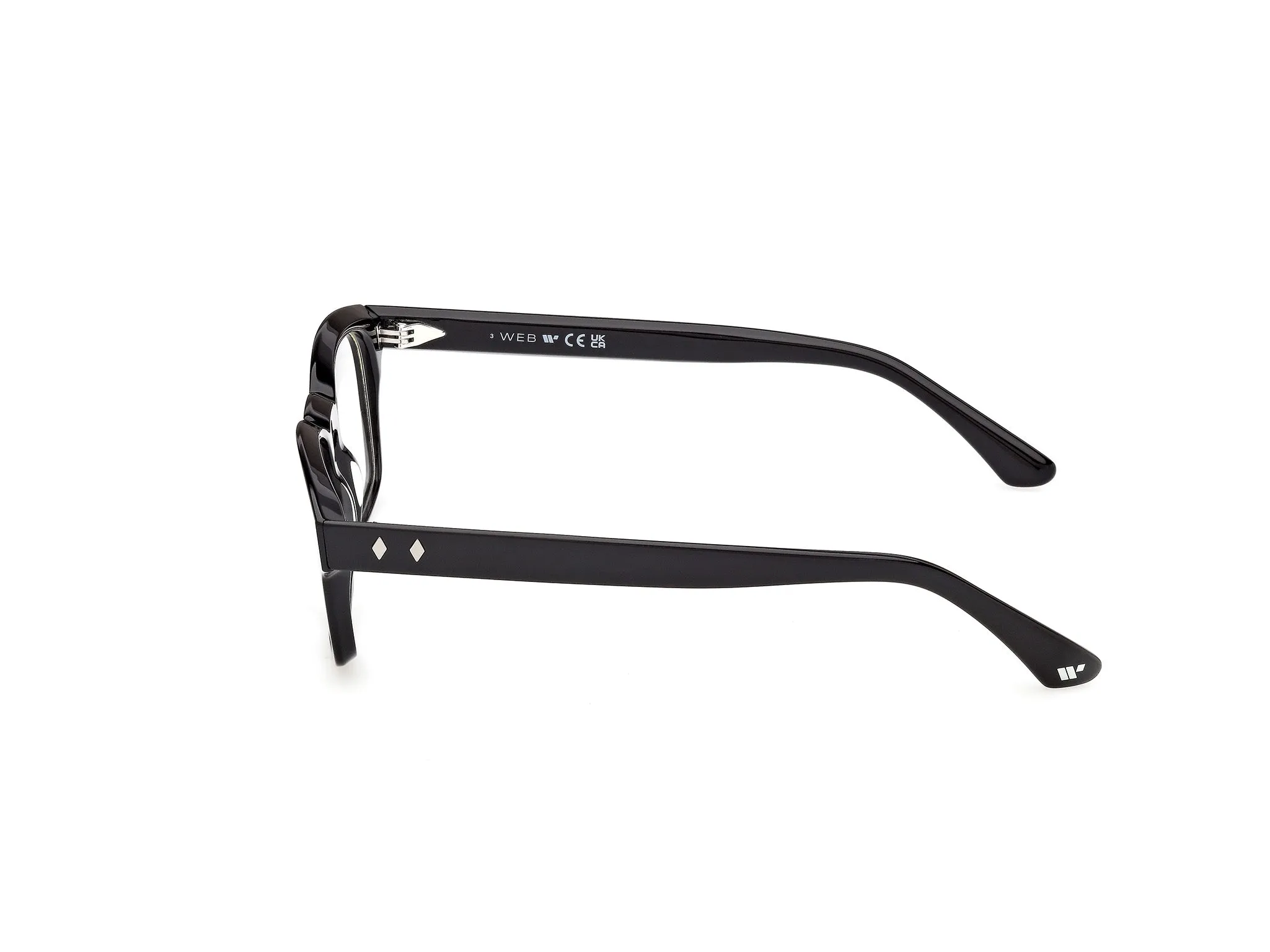 Web WE5460 001 Montature da vista Acetato Nero Squadrata Normale - immagine 3