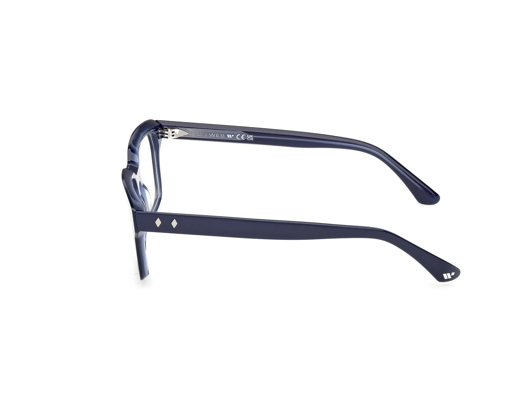 Web WE5459 092 Montature da vista Acetato Blu Squadrata Normale - immagine 3