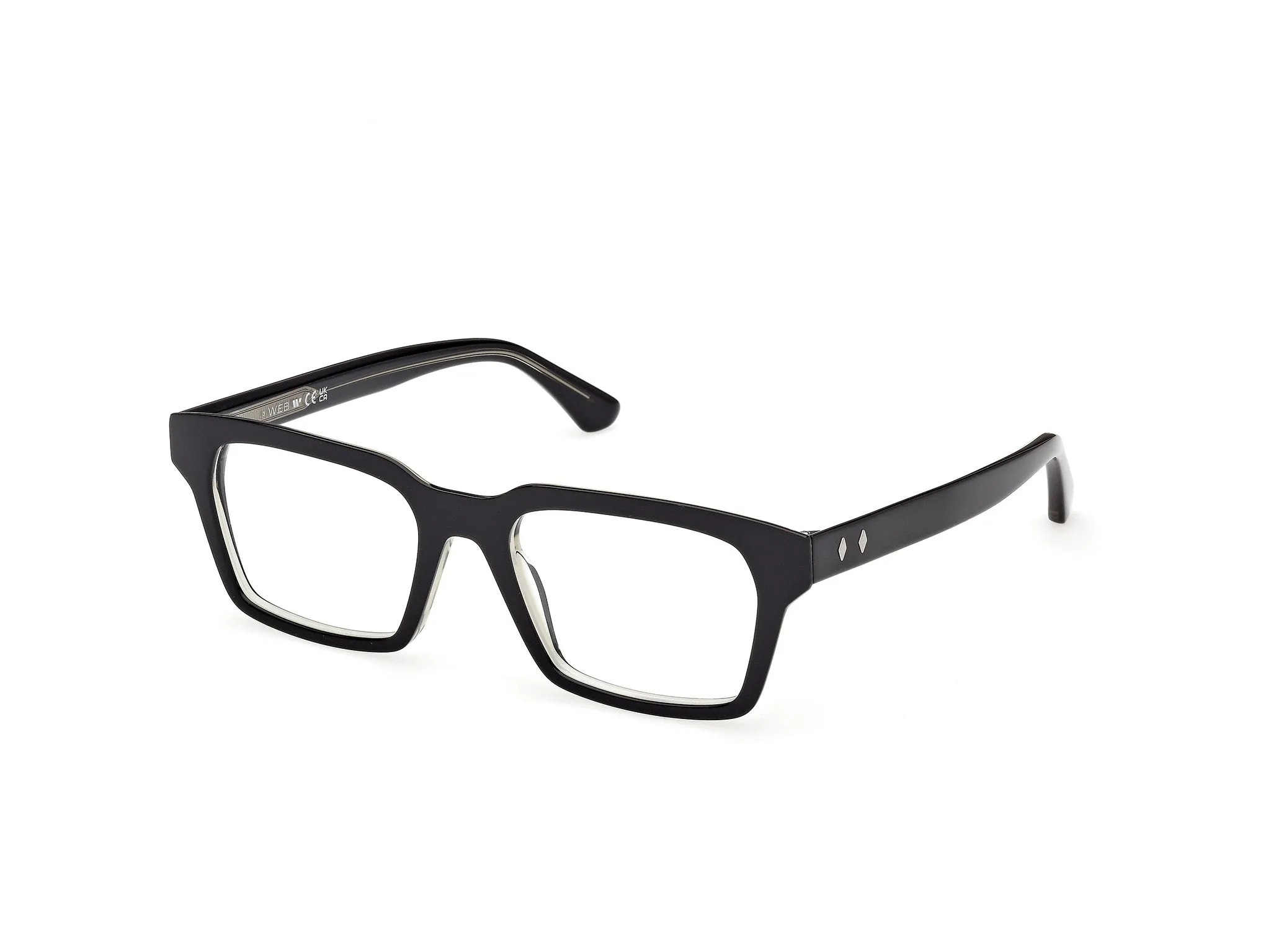 Web WE5459 005 Montature da vista Acetato Nero Squadrata Normale - immagine 1