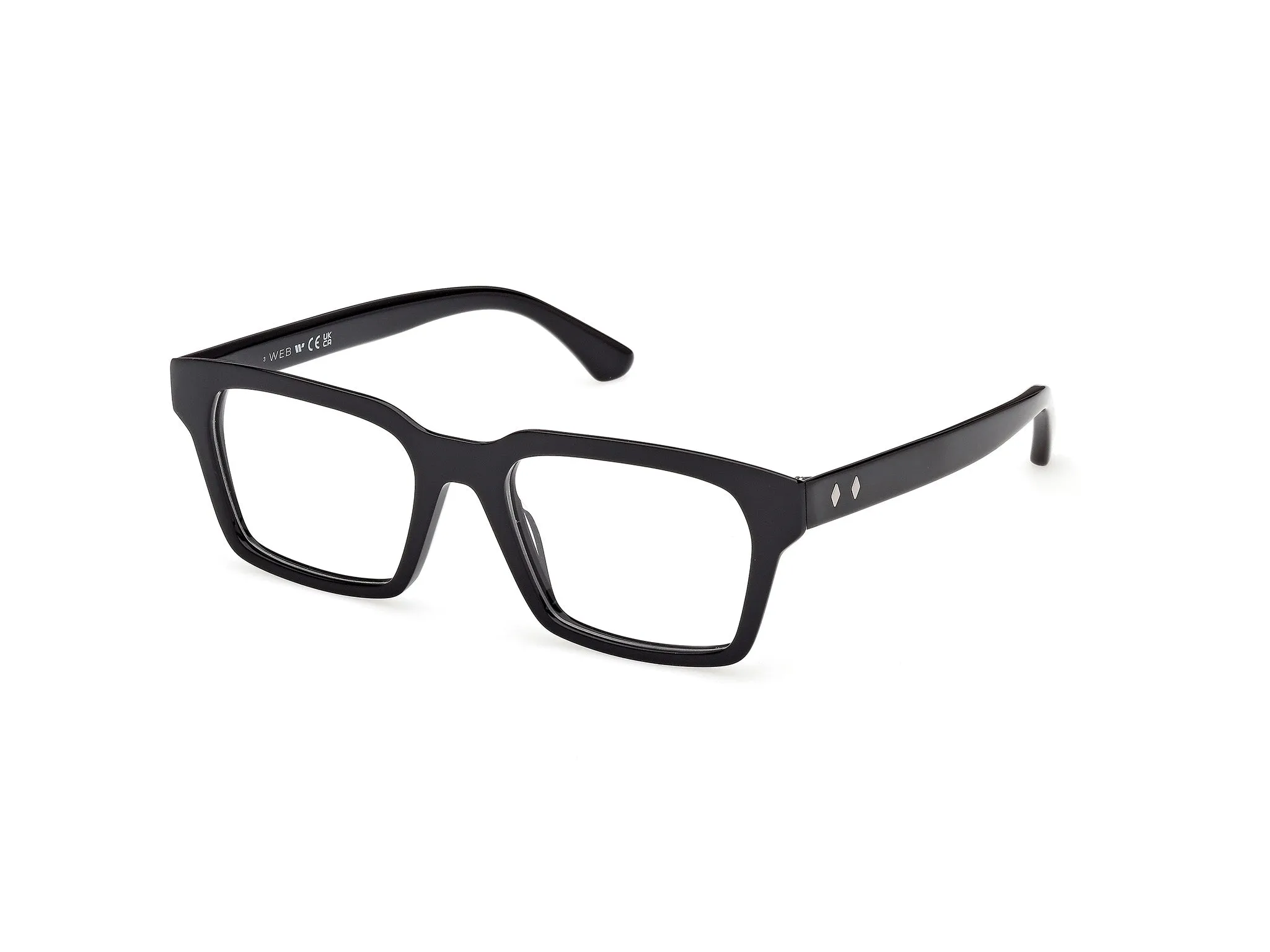 Web WE5459 001 Montature da vista Acetato Nero Squadrata Normale - immagine 1