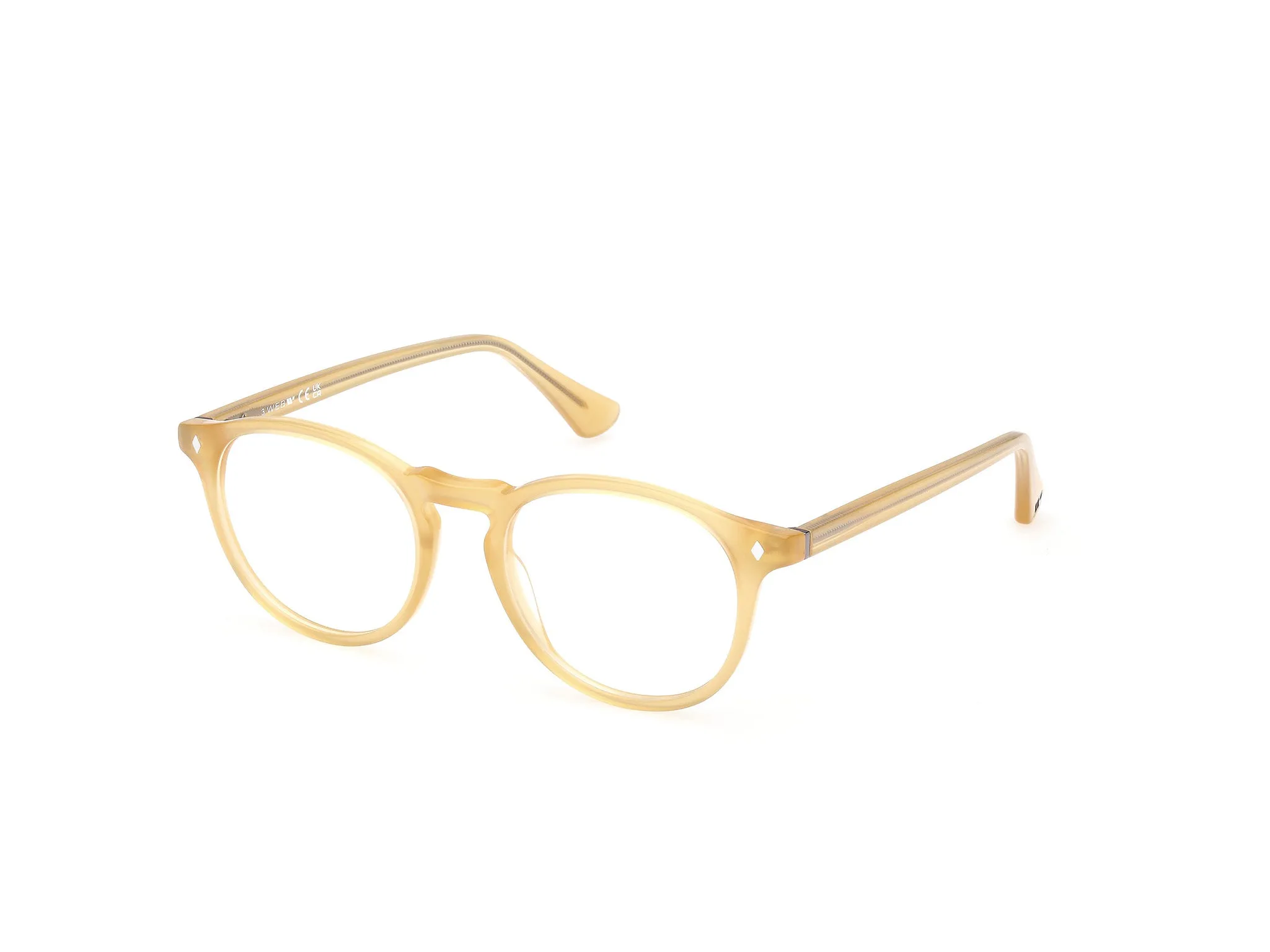 Web WE5387 041 Montature da vista Acetato Giallo Rotonda Normale - immagine 1