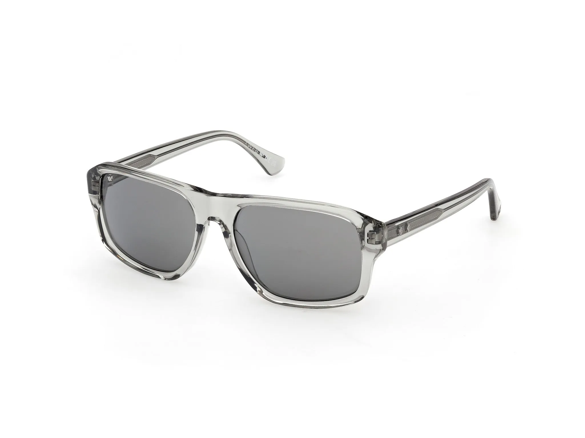 Web WE0393 93C Occhiali da sole Acetato Verde Fumo Squadrata Normale - immagine 1