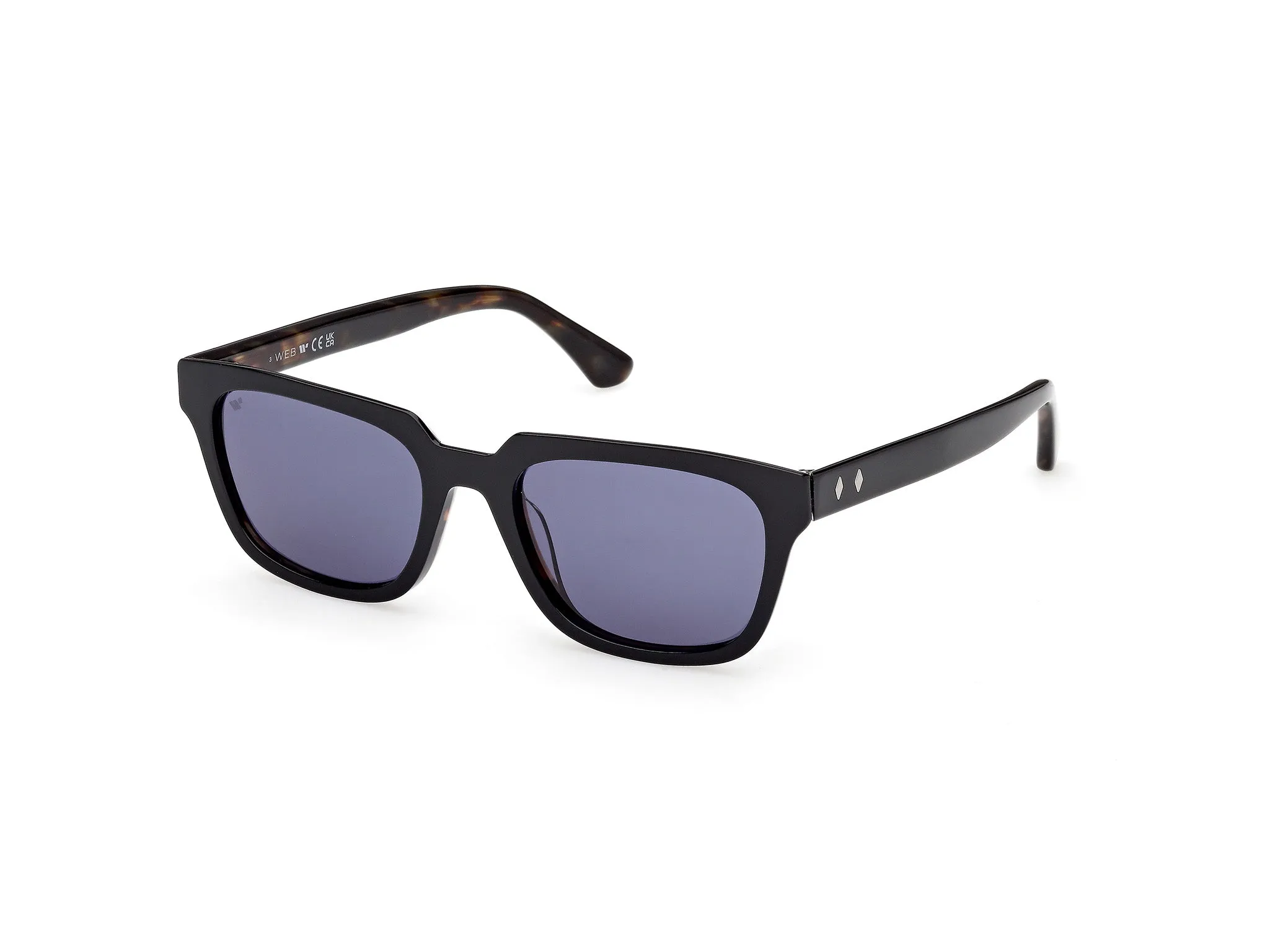 Web WE0391 05V Occhiali da sole Acetato Nero Blu Squadrata Normale - immagine 1