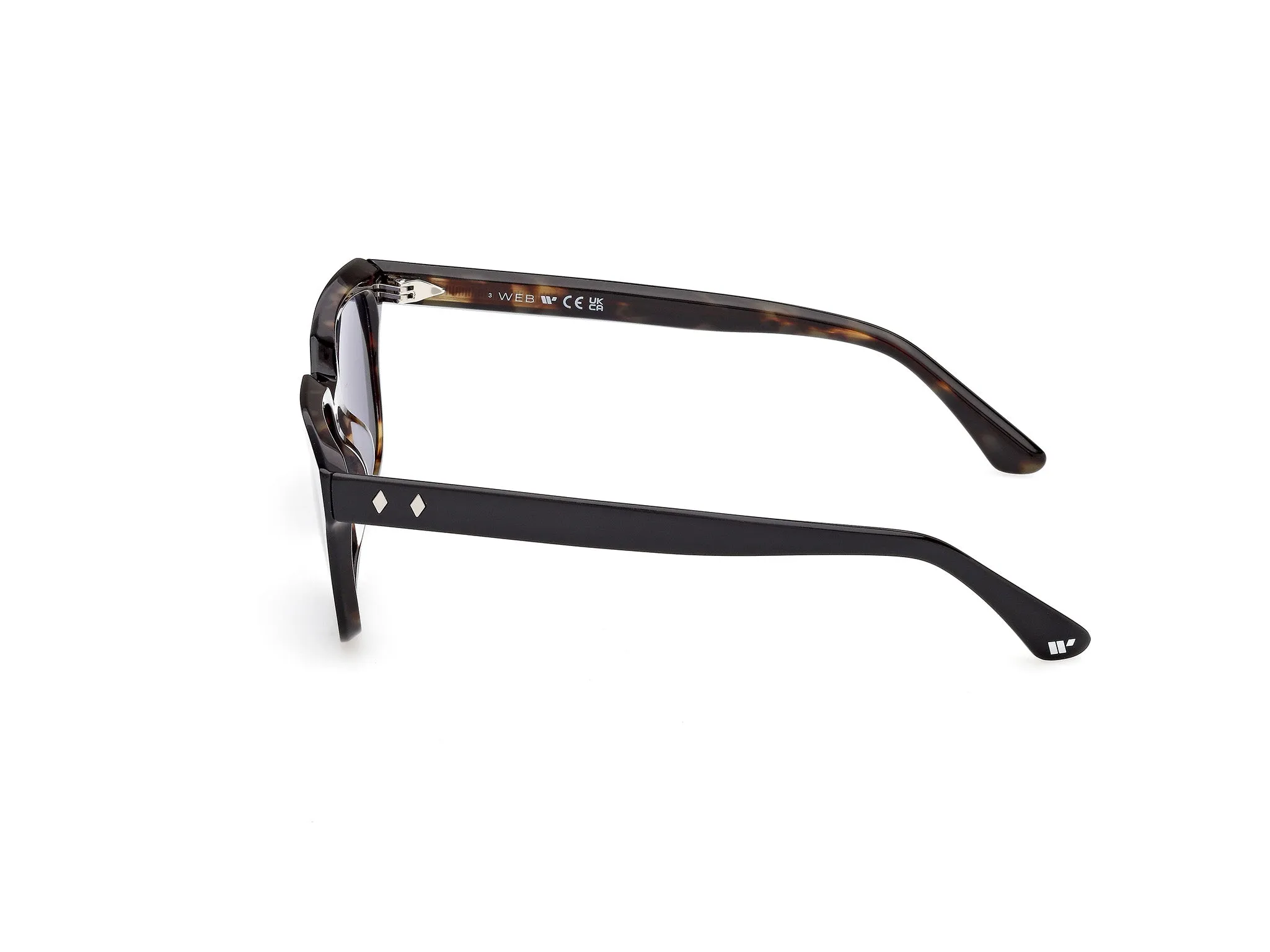 Web WE0391 05V Occhiali da sole Acetato Nero Blu Squadrata Normale - immagine 3