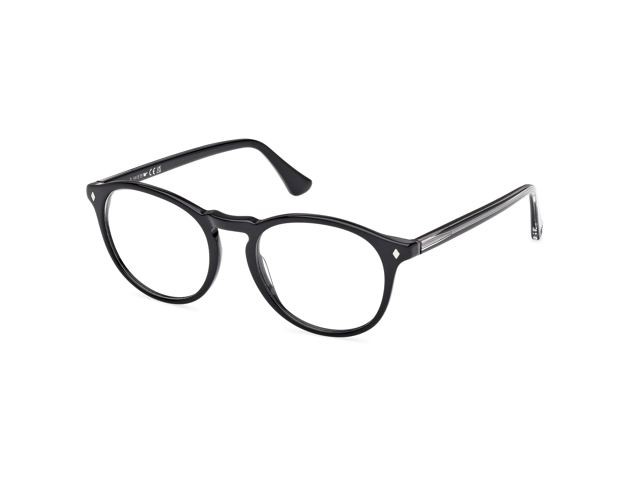 Web WE5387 003 Montature da vista Acetato Nero Rotonda Normale - immagine 1