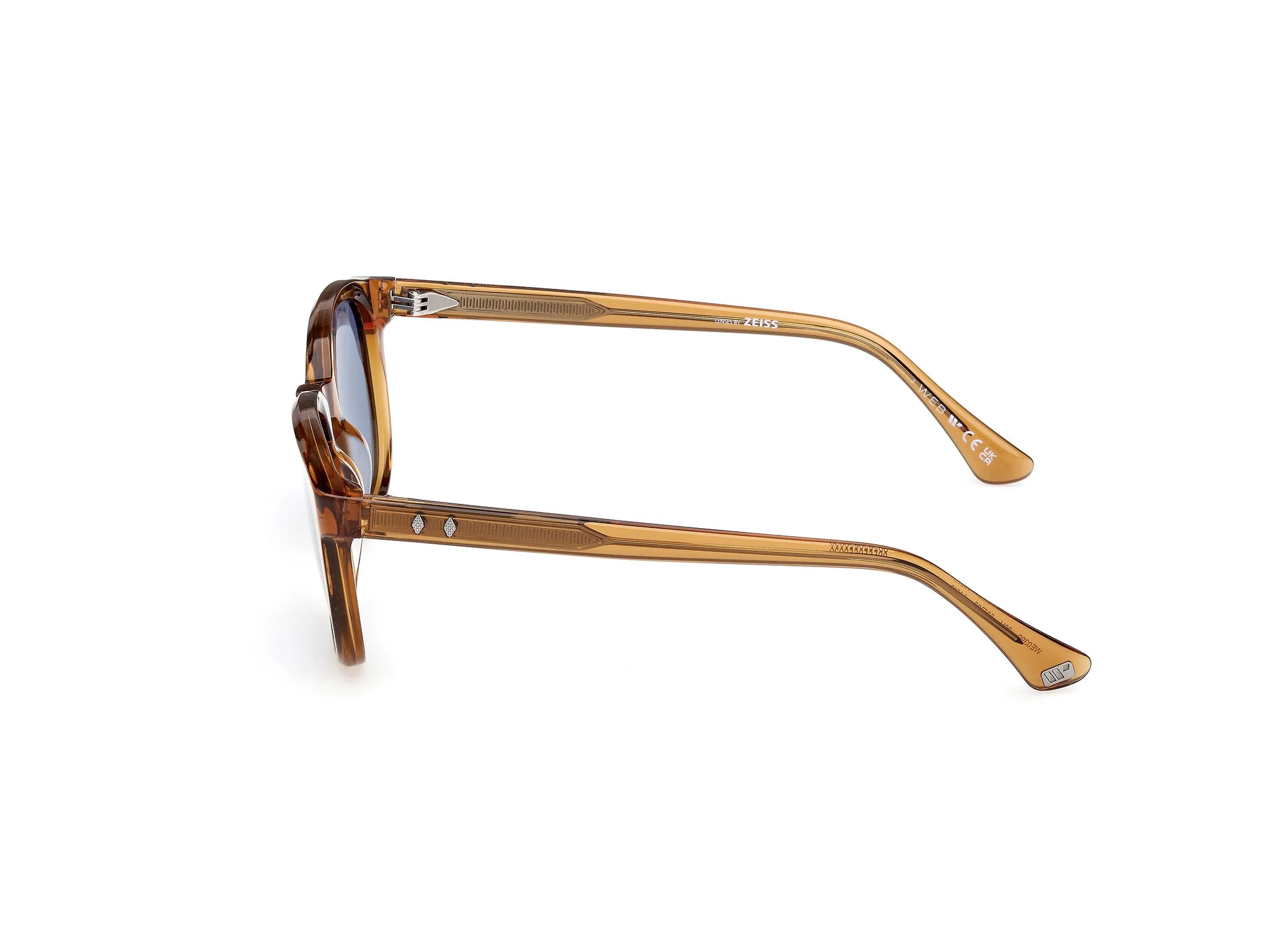 Web WE0390 39V Occhiali da sole Acetato Giallo Blu Rotonda Normale - immagine 3