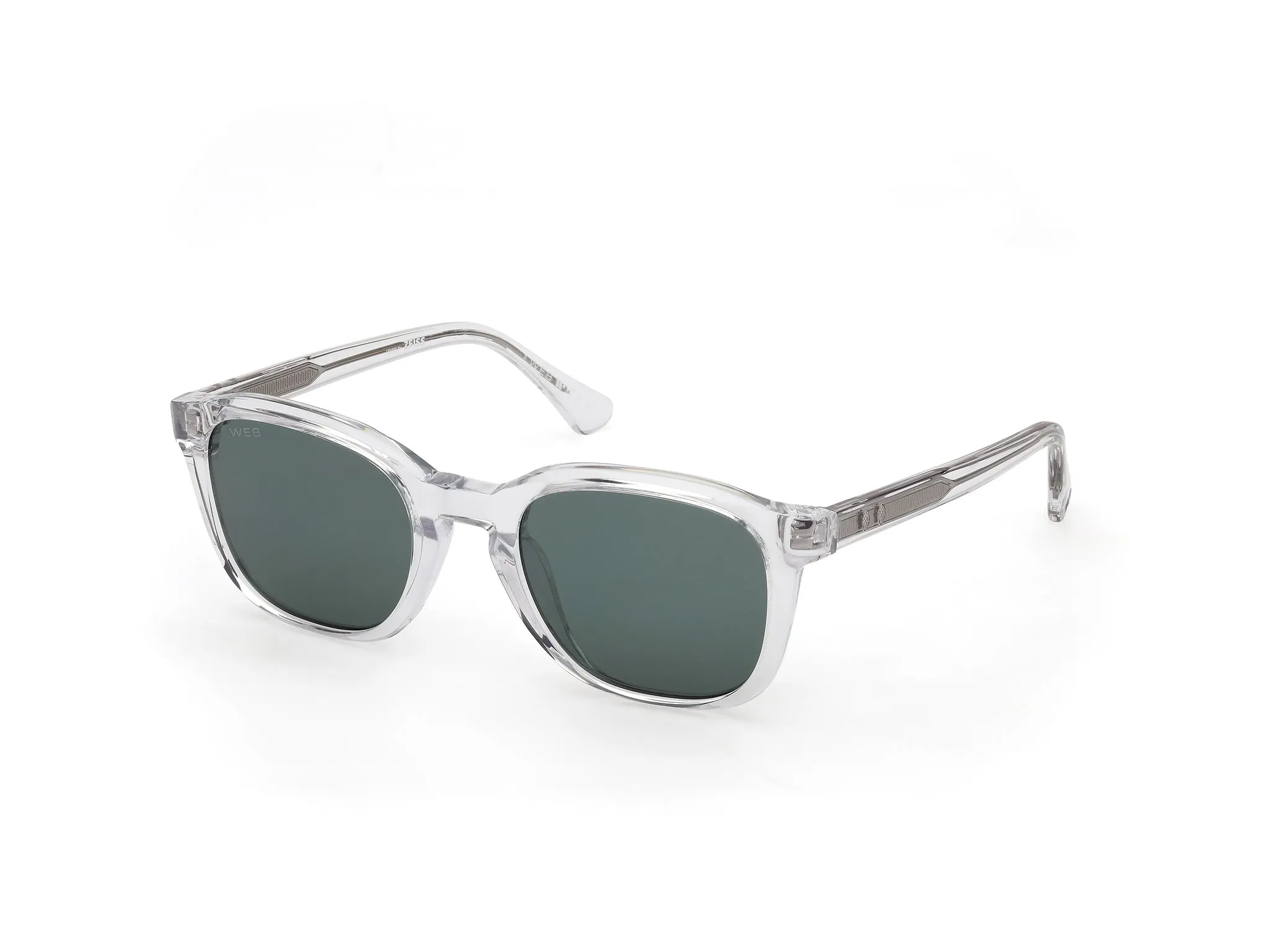 Web WE0390 26N Occhiali da sole Acetato Trasparente Verde Rotonda Normale - immagine 1