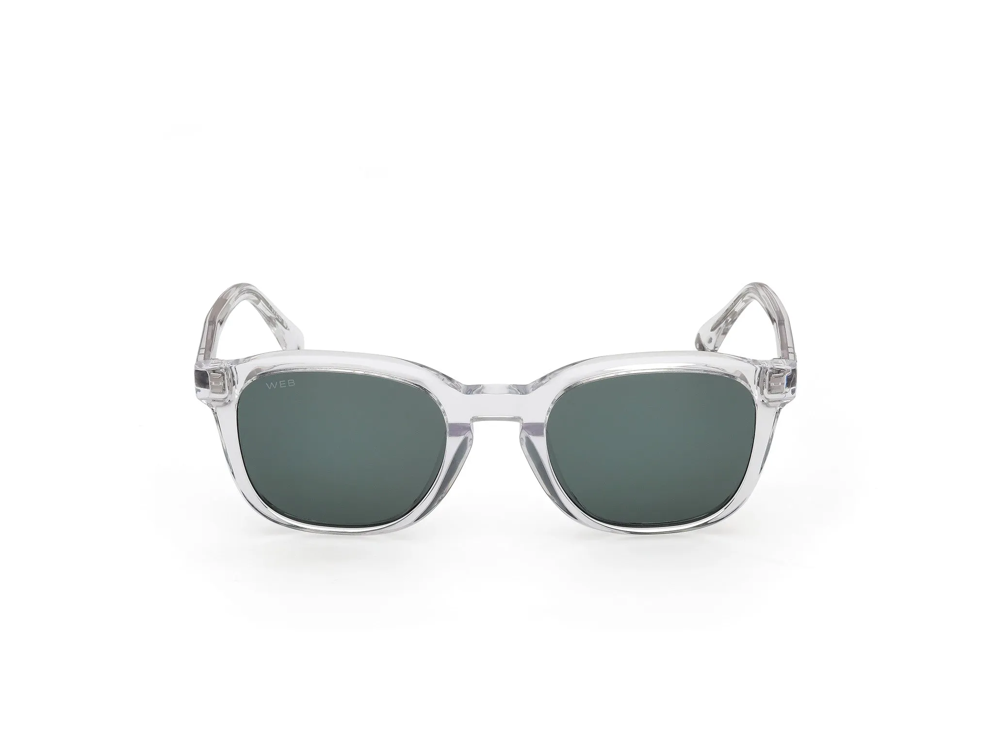 Web WE0390 26N Occhiali da sole Acetato Trasparente Verde Rotonda Normale - immagine 2