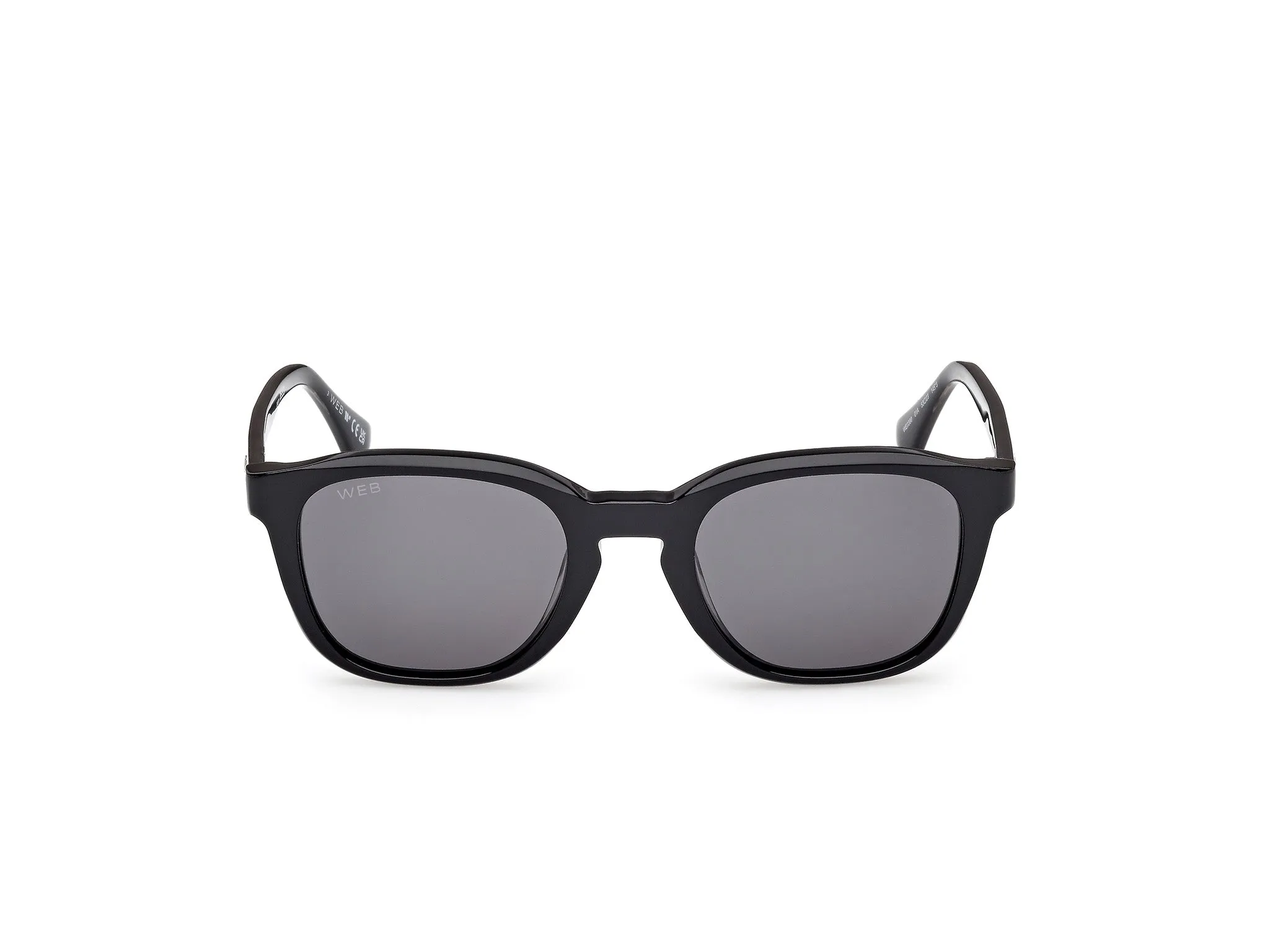 Web WE0390 01A Occhiali da sole Acetato Nero Fumo Rotonda Normale - immagine 2