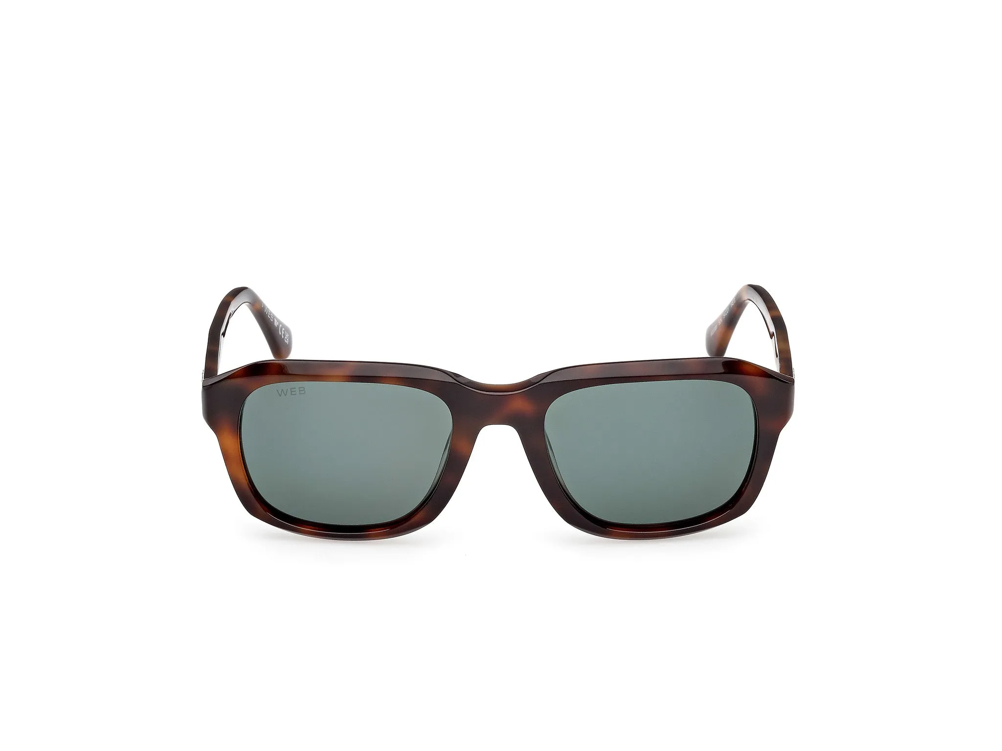 Web WE0389 52N Occhiali da sole Acetato Havana Verde Squadrata Normale - immagine 2