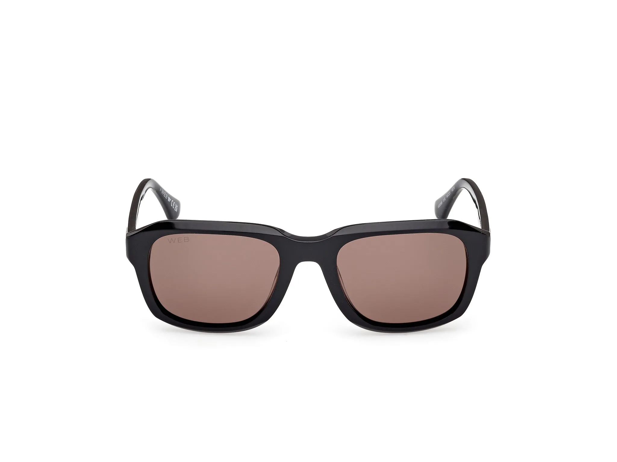Web WE0389 01E Occhiali da sole Acetato Nero Marrone Squadrata Normale - immagine 2