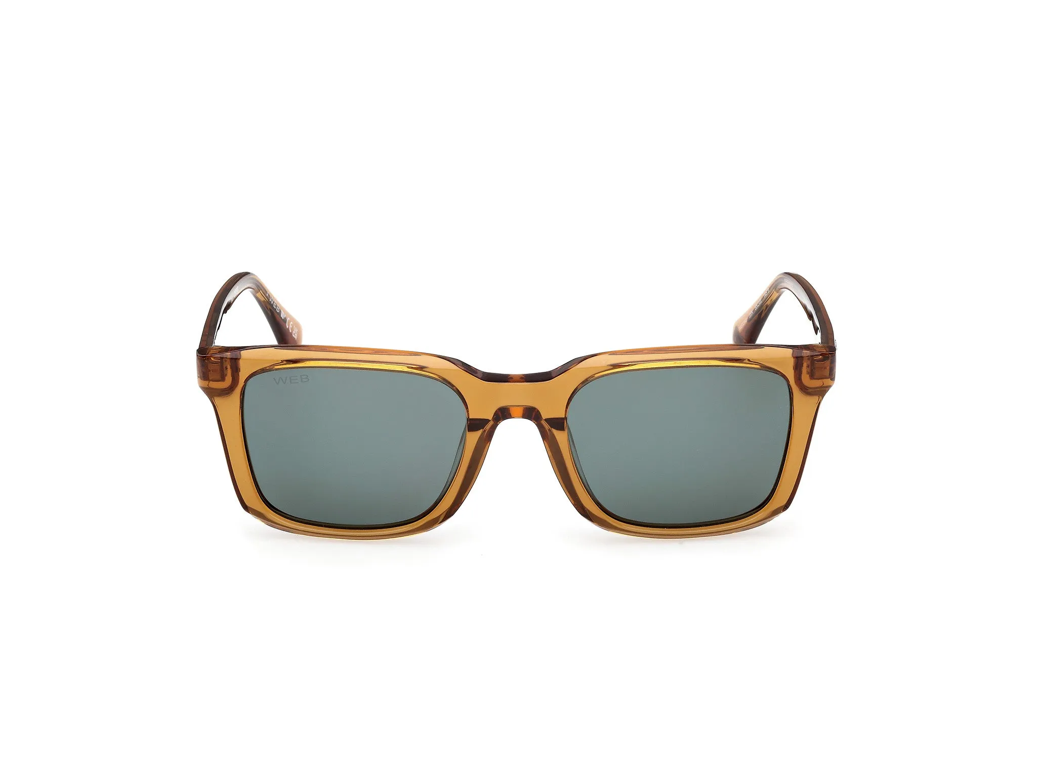 Web WE0388 39N Occhiali da sole Acetato Giallo Verde Squadrata Normale - immagine 2