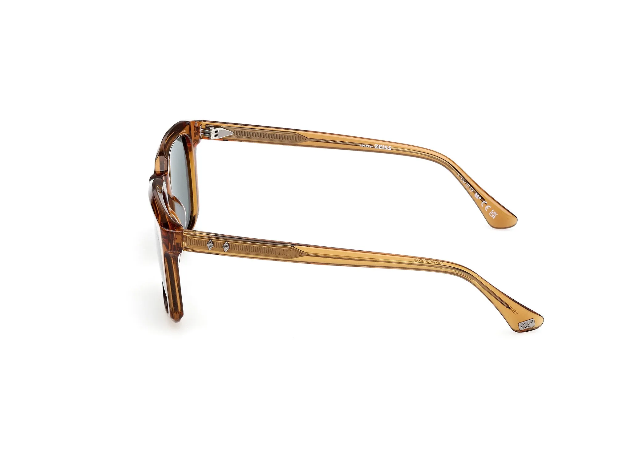 Web WE0388 39N Occhiali da sole Acetato Giallo Verde Squadrata Normale - immagine 3