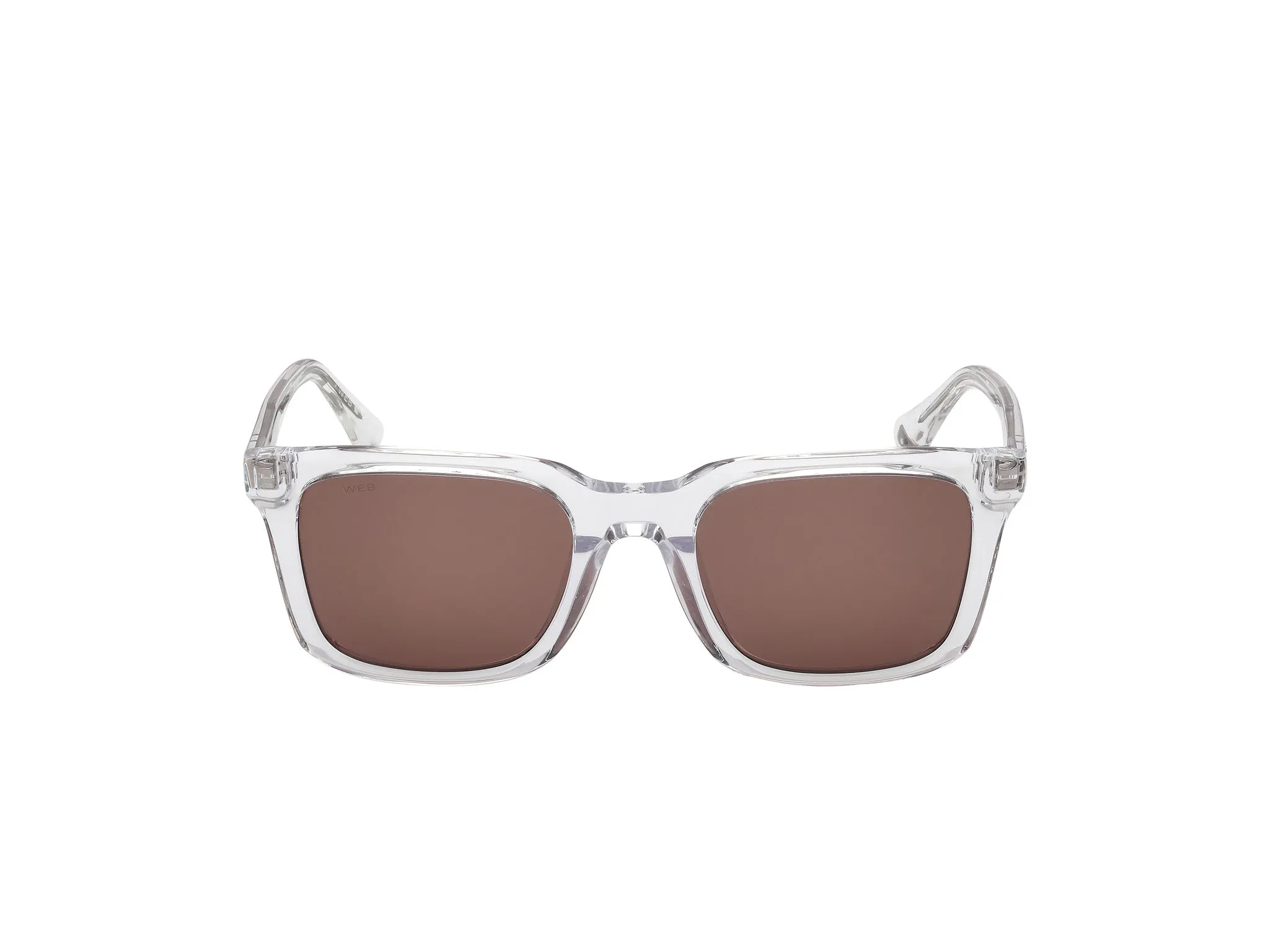 Web WE0388 26E Occhiali da sole Acetato Trasparente Marrone Squadrata Normale - immagine 2