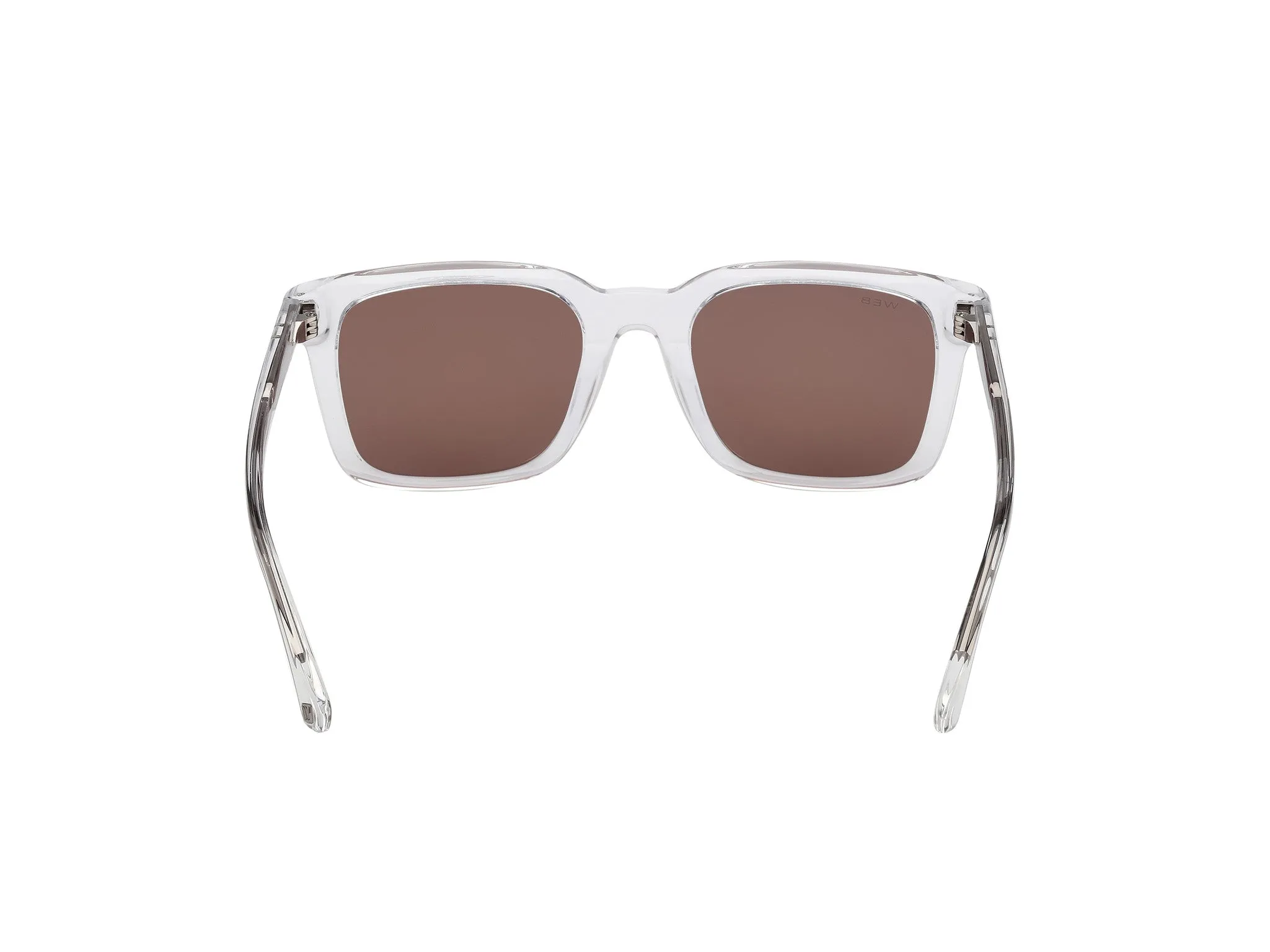 Web WE0388 26E Occhiali da sole Acetato Trasparente Marrone Squadrata Normale - immagine 4