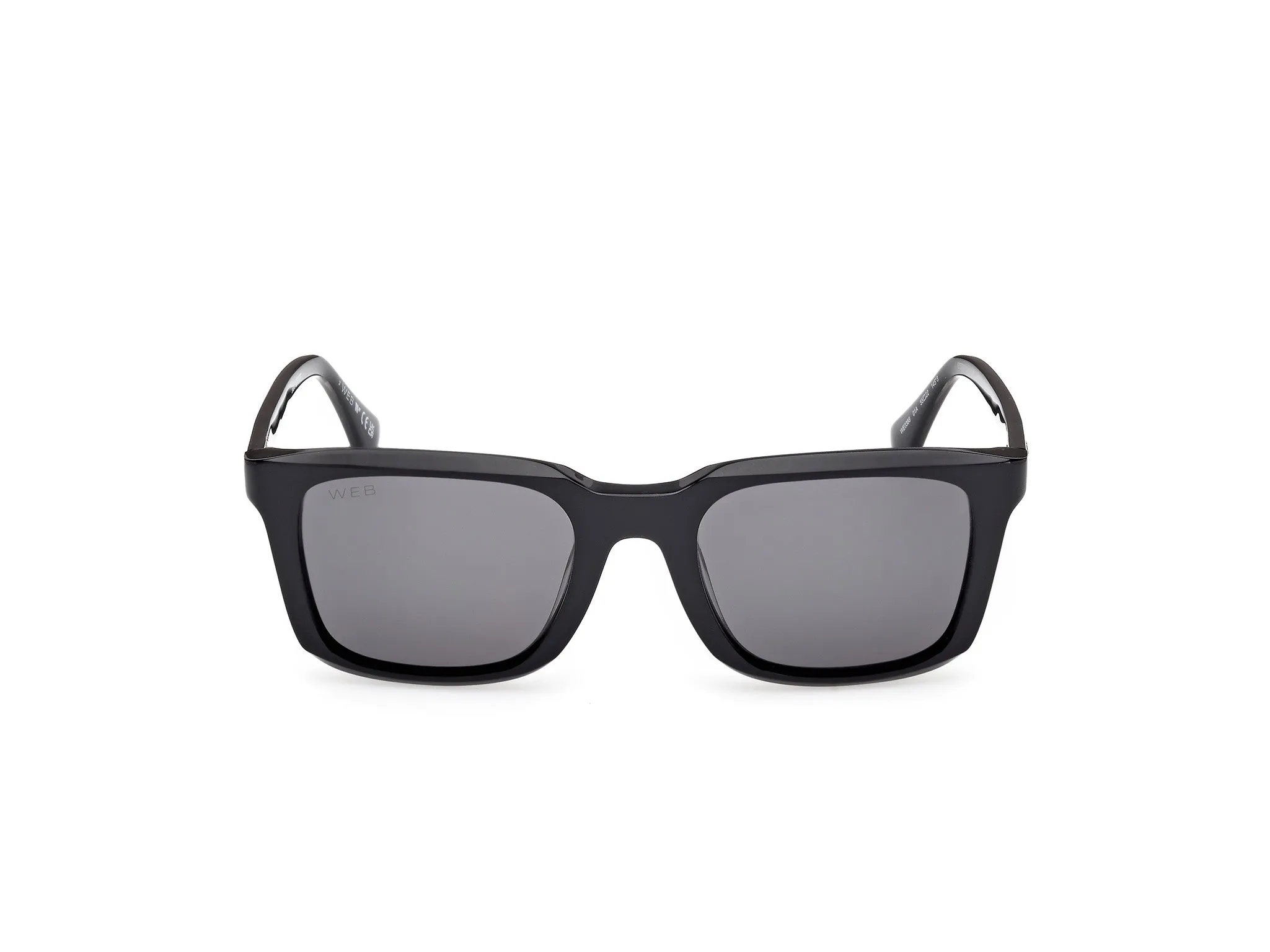 Web WE0388 01A Occhiali da sole Acetato Nero Fumo Squadrata Normale - immagine 2