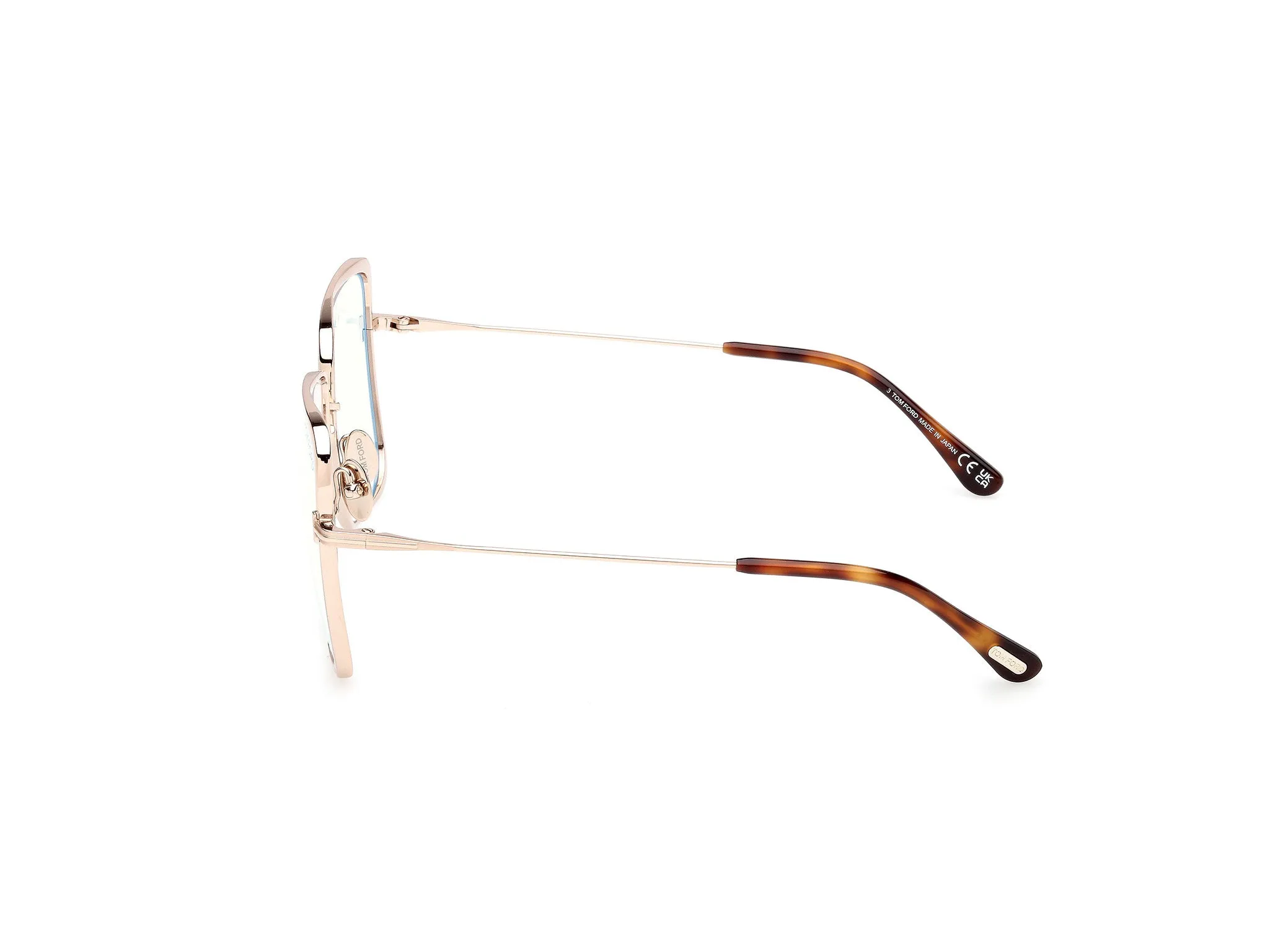 TOM FORD FT6098-B 028 Montature da vista Titanio Oro Geometrica Normale - immagine 3