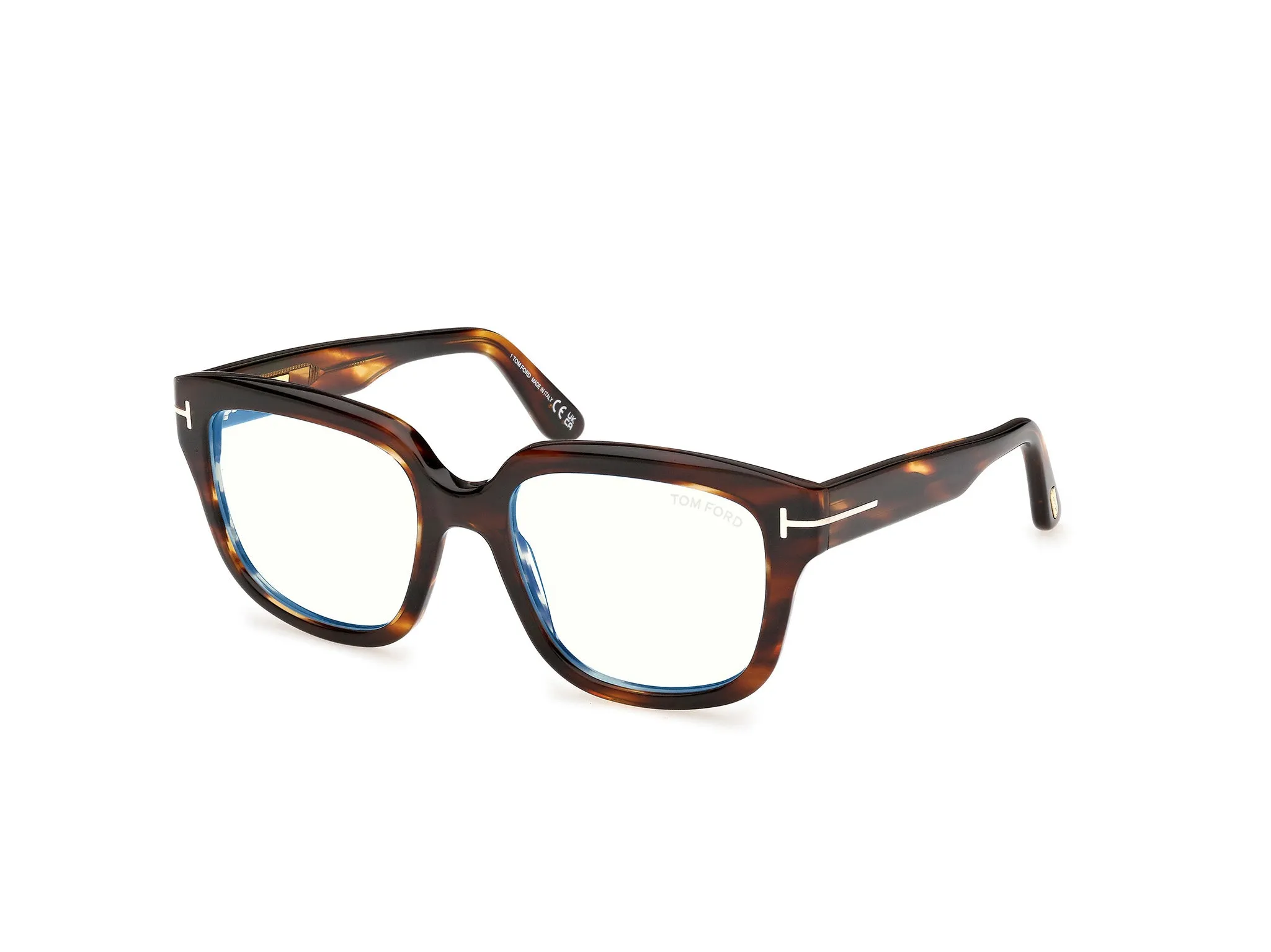 TOM FORD FT6094-B 055 Montature da vista Acetato Havana Squadrata Normale - immagine 1