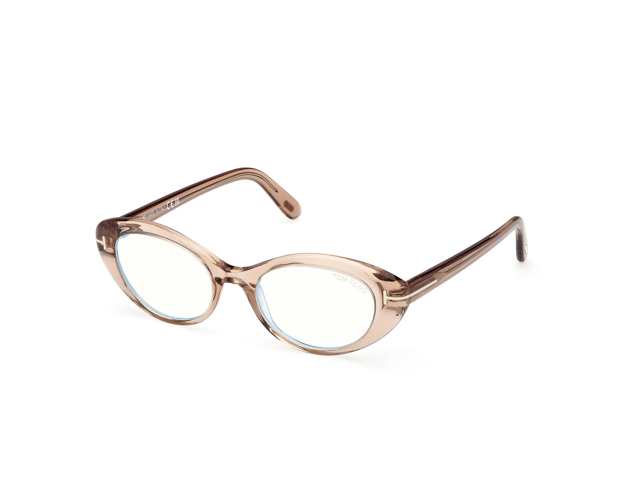 TOM FORD FT6092-B 045 Montature da vista Acetato Marrone Rotonda Normale - immagine 1