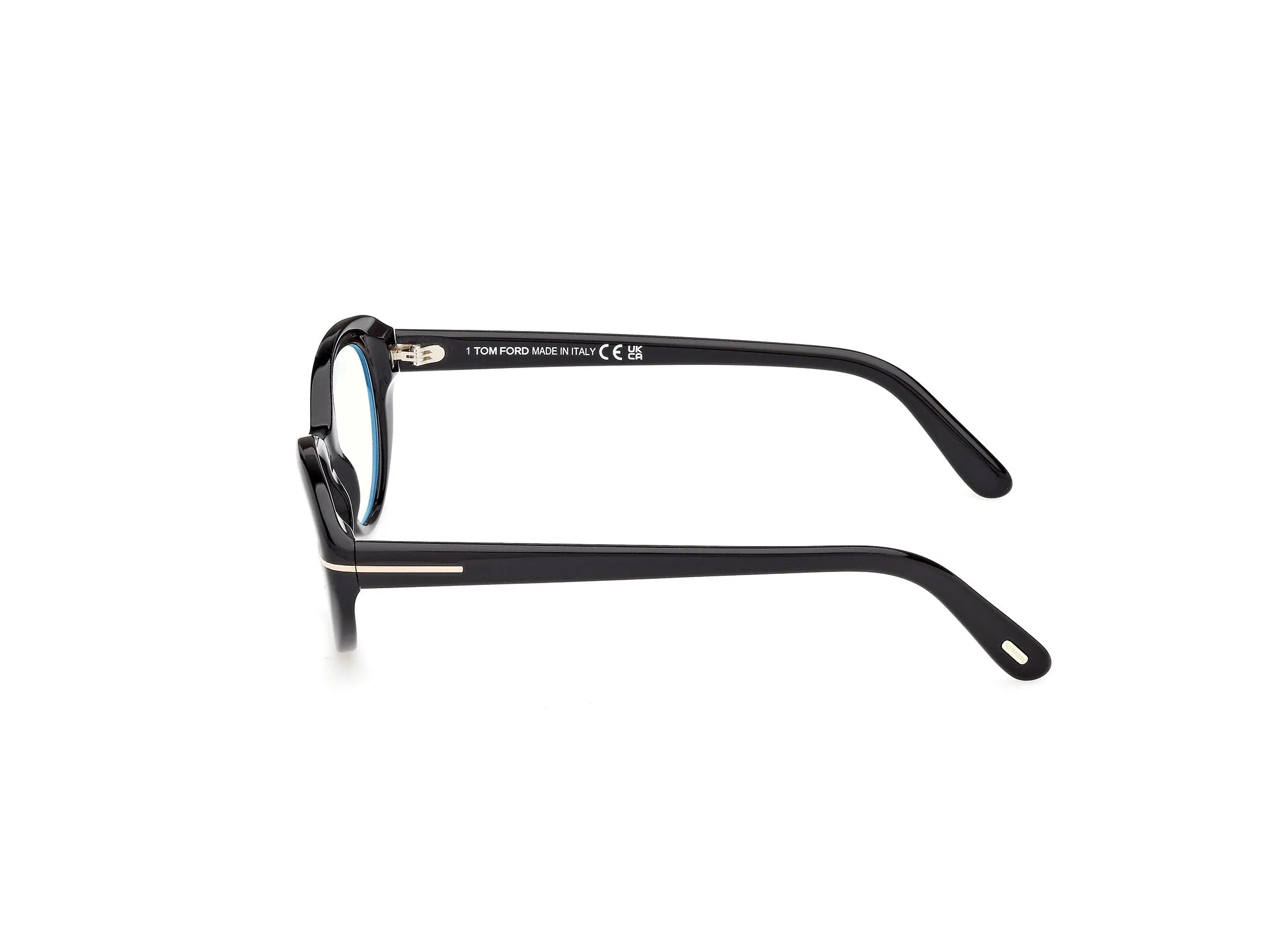 TOM FORD FT6092-B 001 Montature da vista Acetato Nero Rotonda Normale - immagine 3
