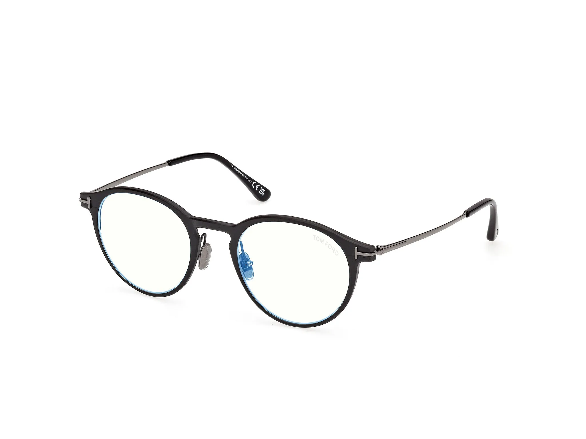 TOM FORD FT6088-B 005 Montature da vista Metallo Nero Rotonda Normale - immagine 1